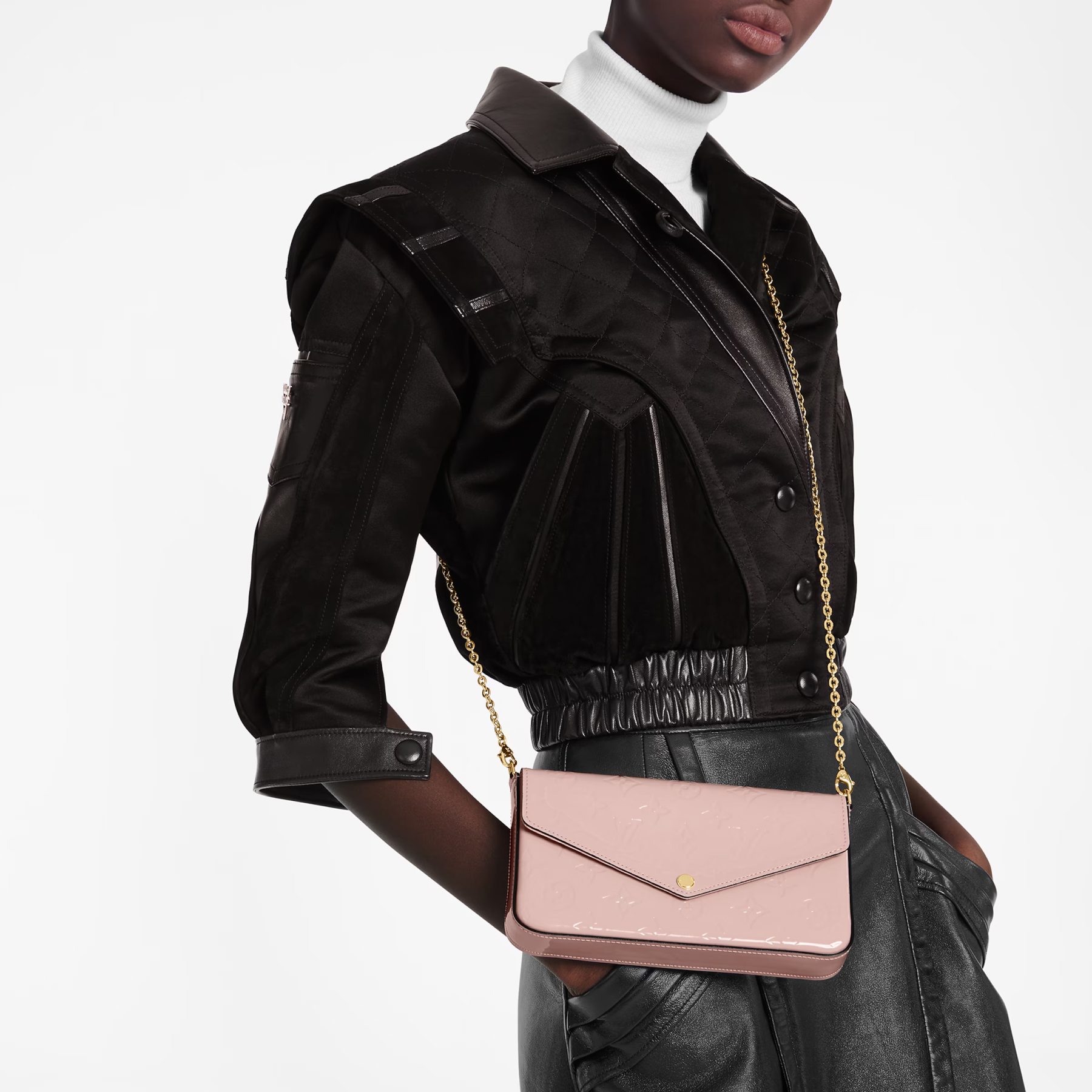 Designer Monogram Felicie Pochette Monogram Vernis Bag - Gorchic - $82.99