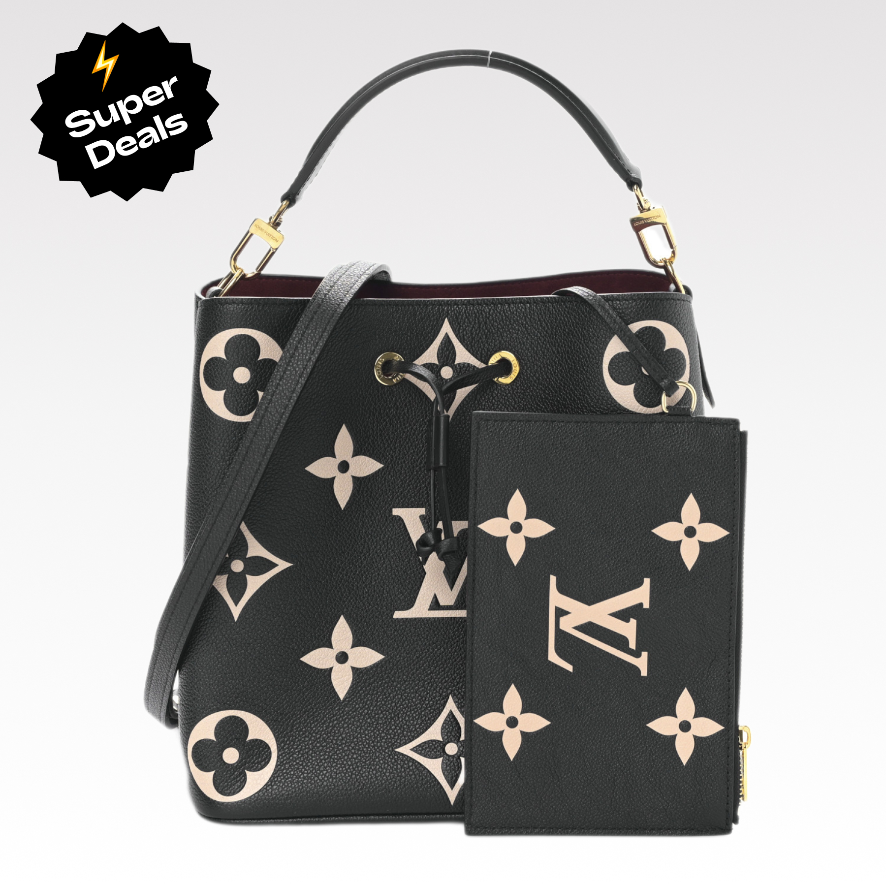 Designer Monogram NeoNoe MM Bucket Bag - Gorchic - $121.99