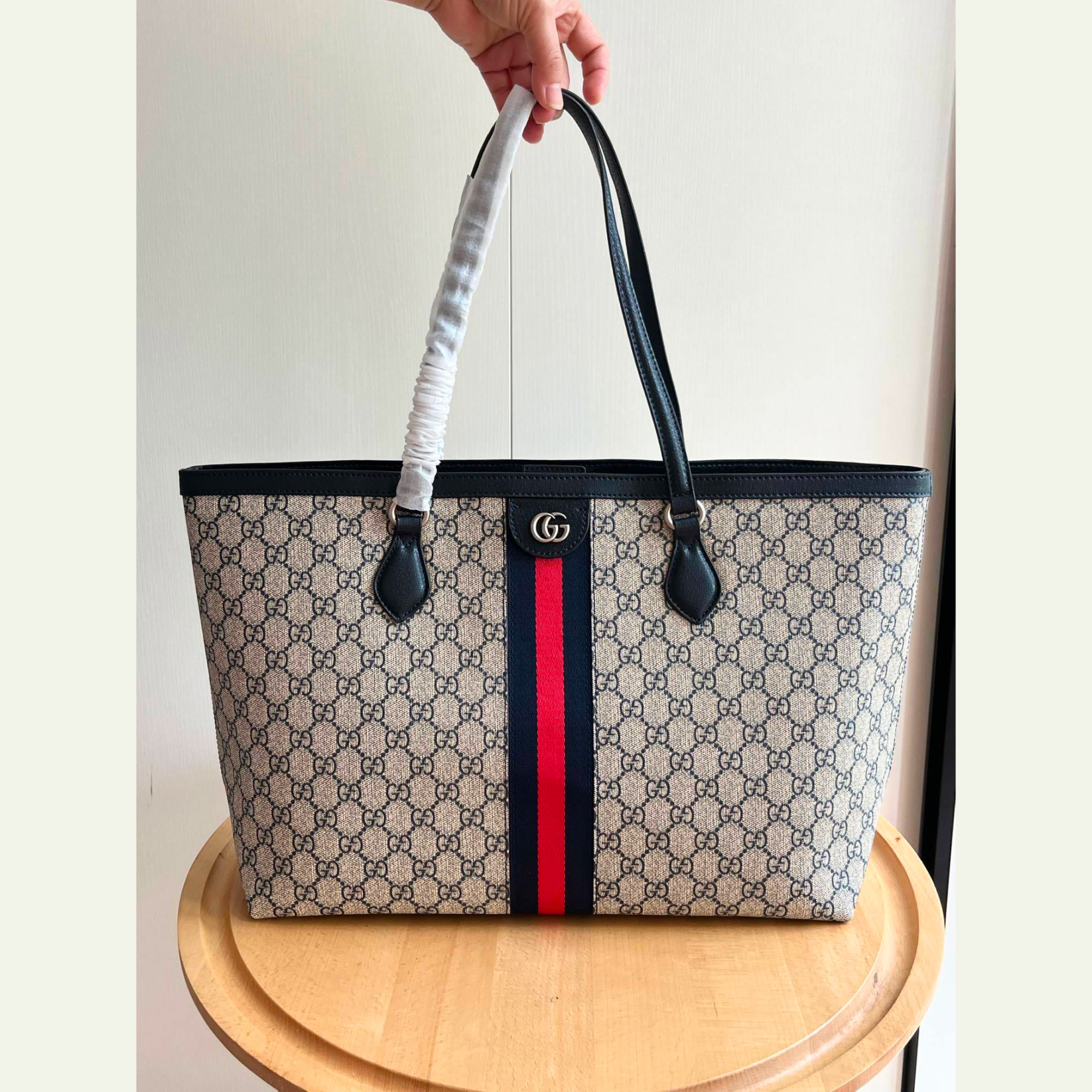 Double-G Ophidia medium tote bag Blue- Bag - Gorchic - $124.99