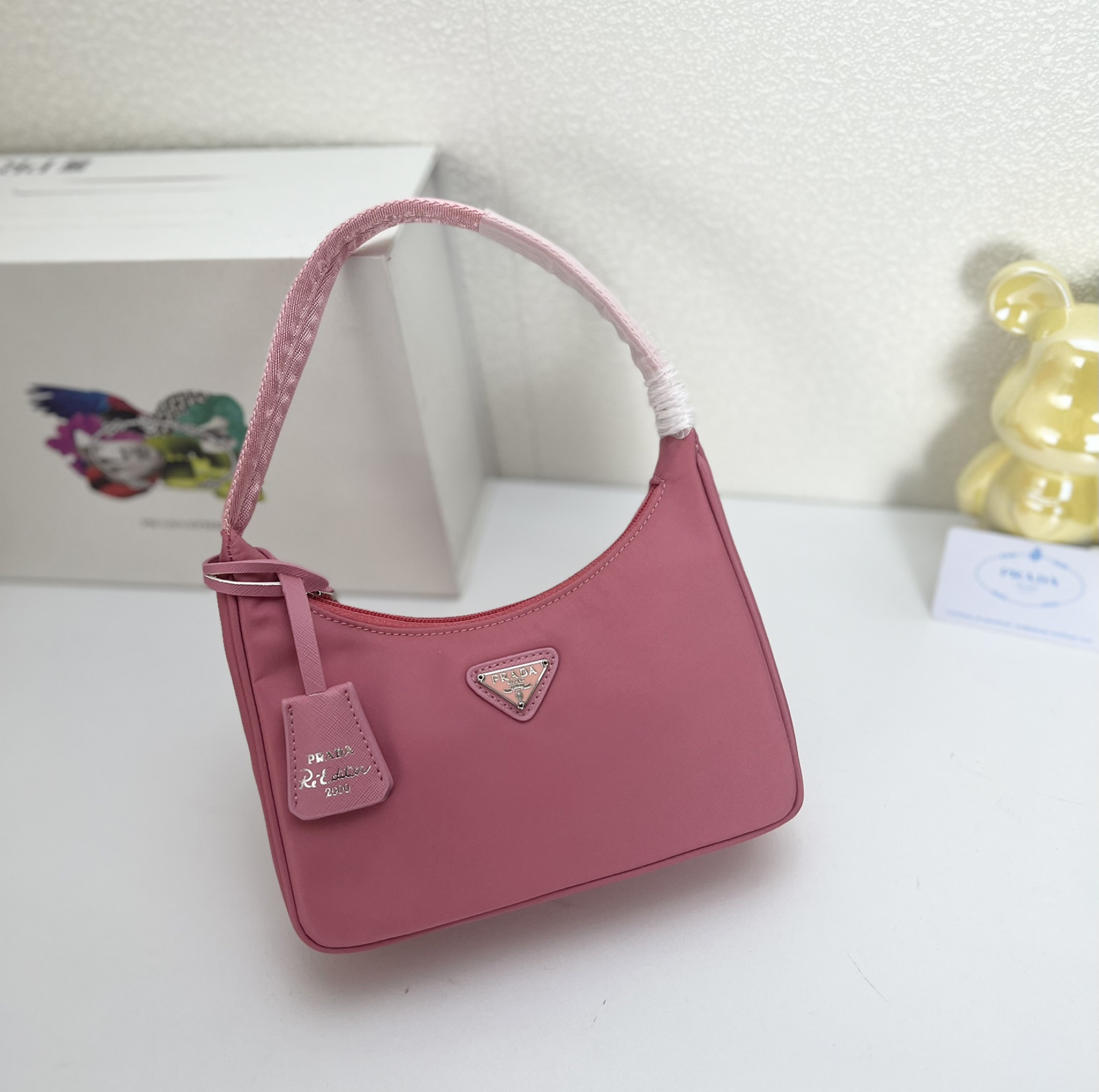 Saffiano texture Hobo Medieval Moon Bag - Red Bag - Gorchic - $93.99