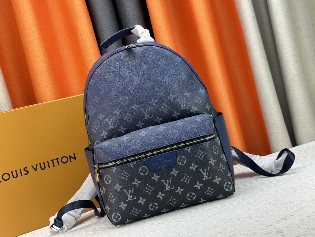 Designer Monogram Discovery Backpack Navy Blue - Bag - Gorchic - $158.99