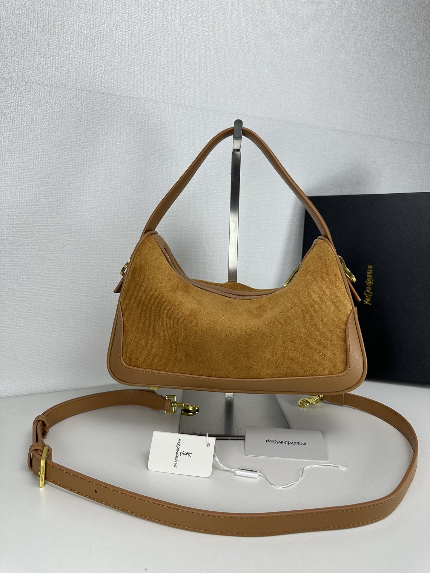 Lady Designer Fashion Vintage Bowling Bag - Camel Frosted Leather Bag - Gorchic - $135.99