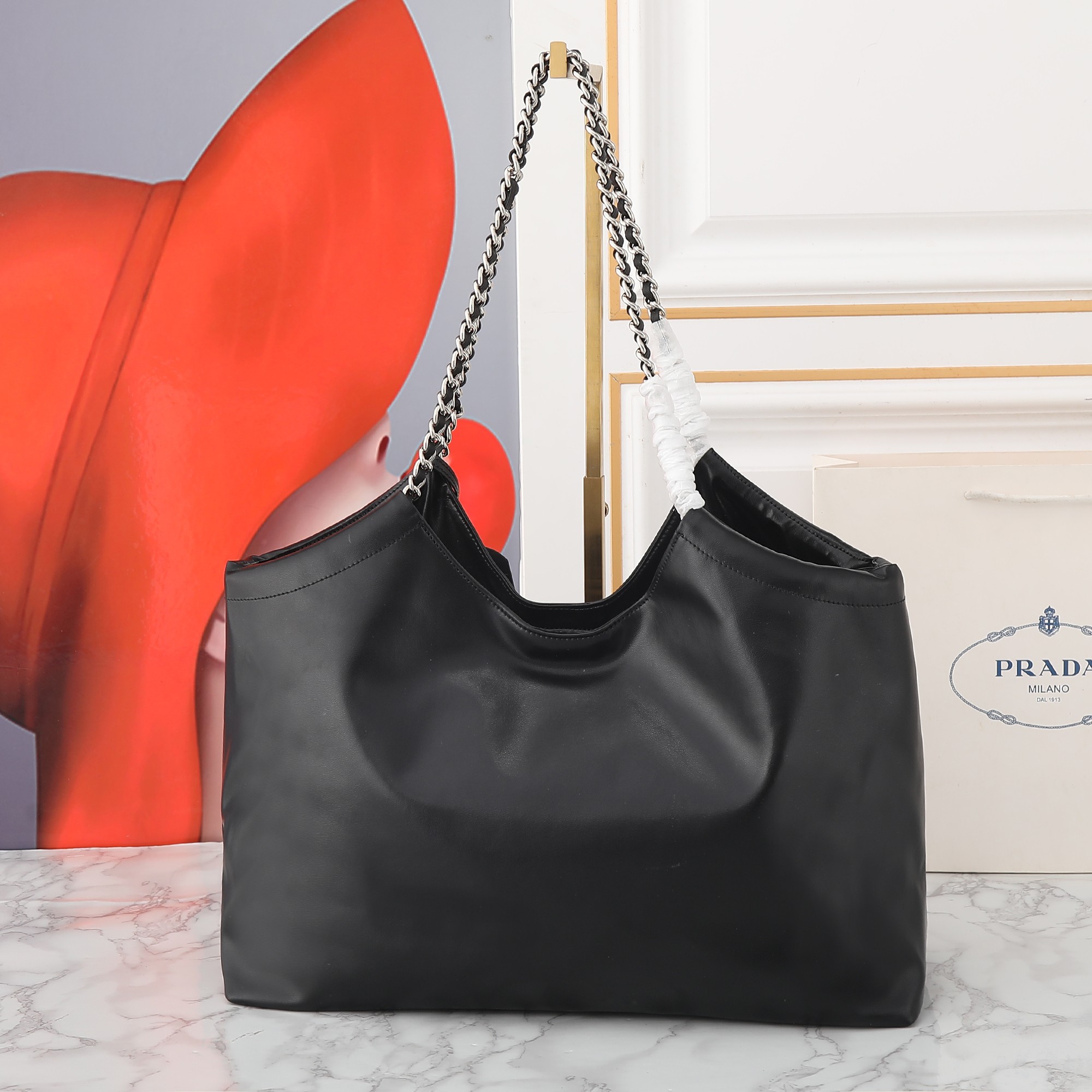 Saffiano texture New 21 Tote Shopping Bag - Sier Label Bag - Gorchic - $163.99