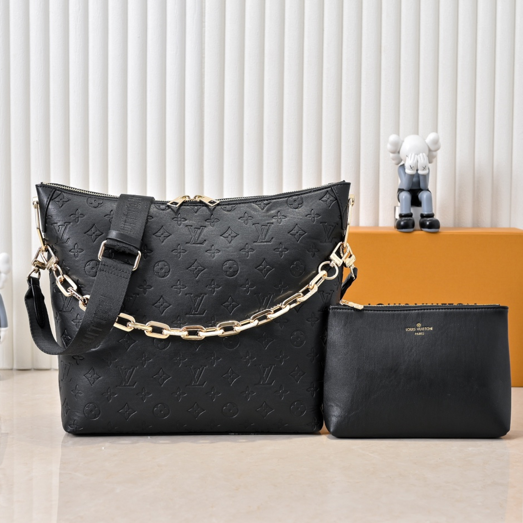 Designer Monogram Coussin Hobo MM Black Bag - Gorchic - $122.99