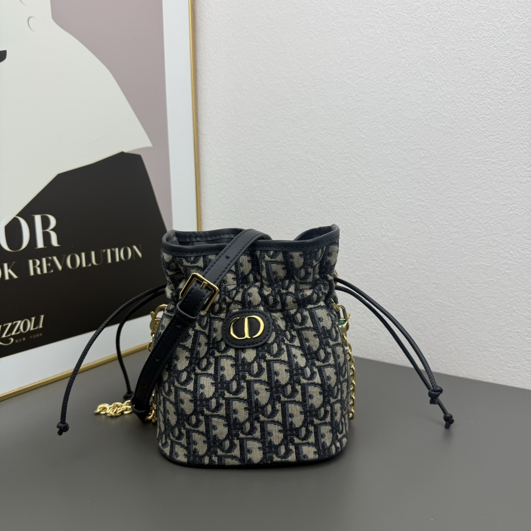 D Inspired 30 Montaigne Drawstring Mini Bucket Bag - Old Flower Bag - Gorchic - $173.99