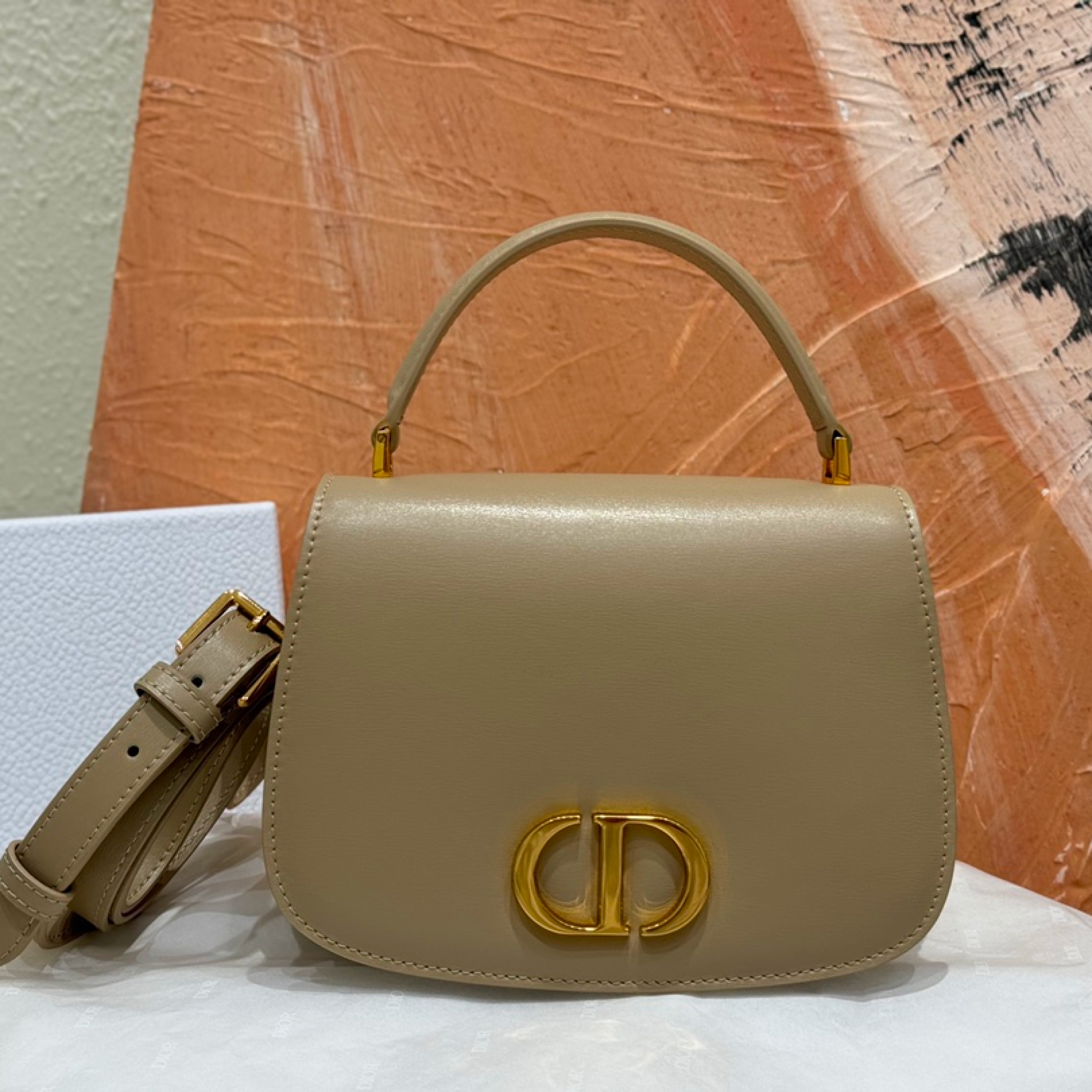D Inspired Medium 30 Montaigne Avenue Top Handle Bag-Brown - Bag - Gorchic - $153.99