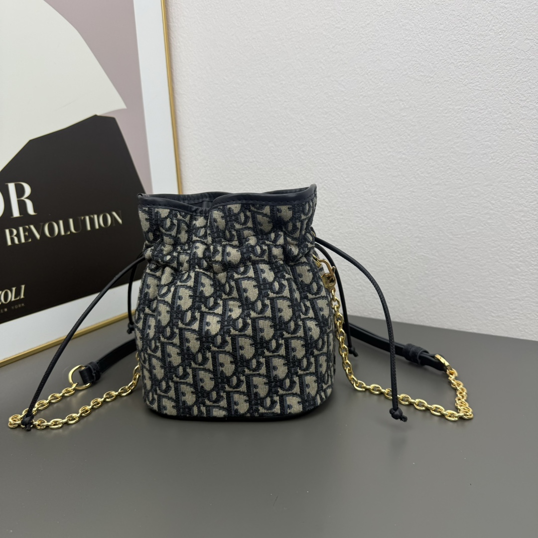 D Inspired 30 Montaigne Drawstring Mini Bucket Bag - Old Flower Bag - Gorchic - $173.99