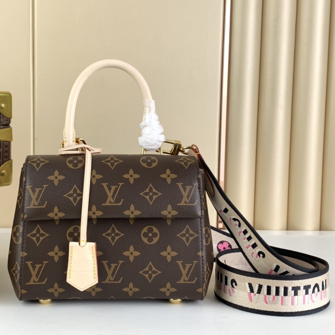 Designer Monogram Cluny Mini Monogram Canvas Tote Bag - Gorchic - $128.99