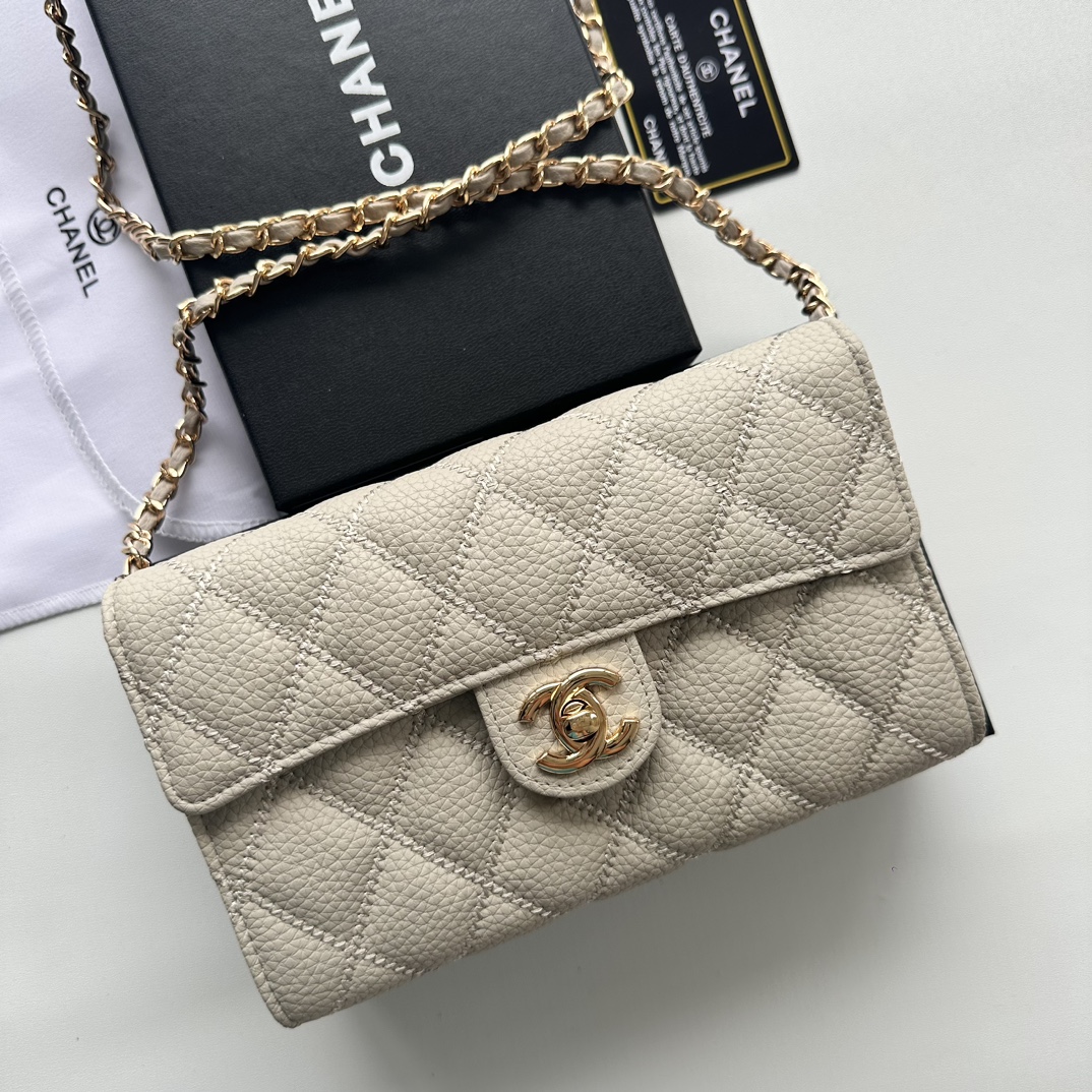 CC Inspired Chain Shoulder Crossbody Small Bag - Grey Bag - Gorchic - $101.99