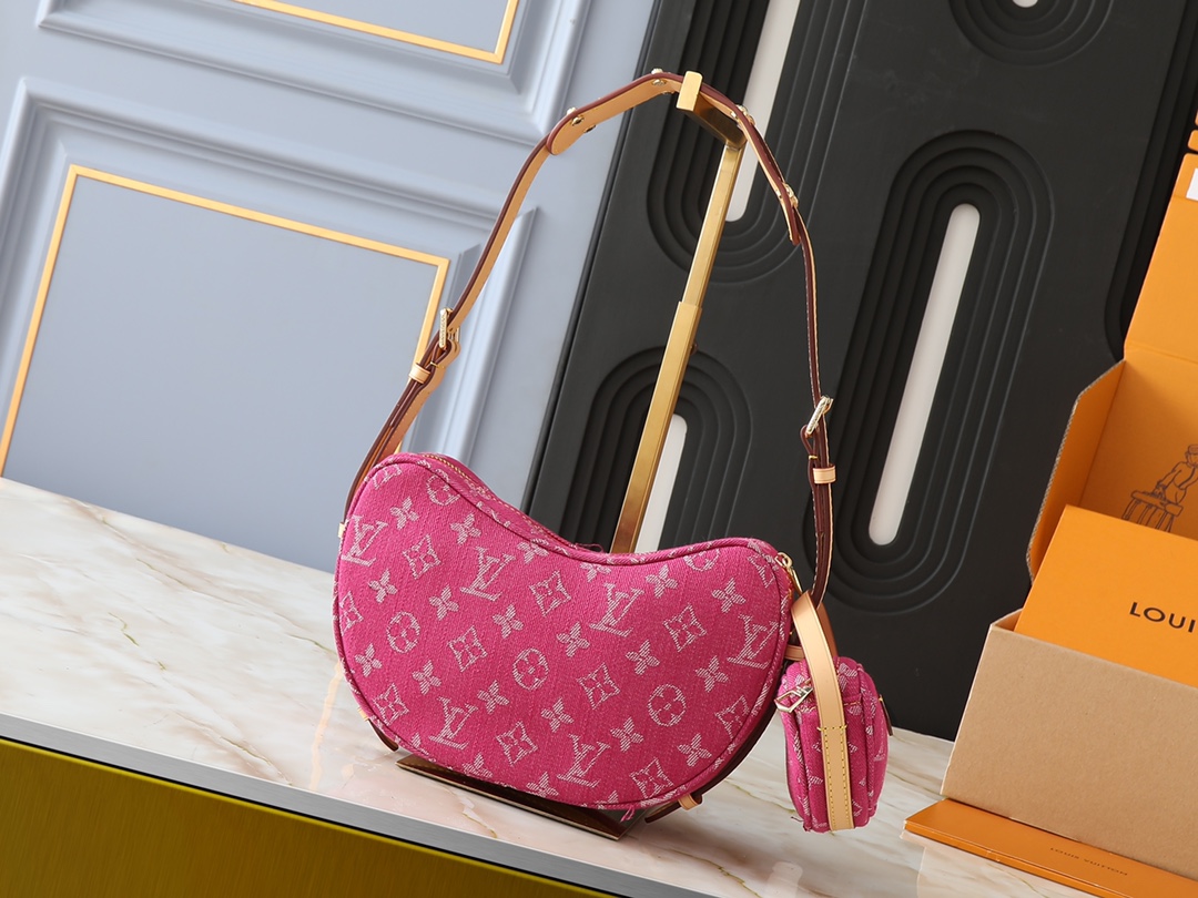 Designer Monogram Monogram Croco Shoulder Bag - Gorchic - $139.99