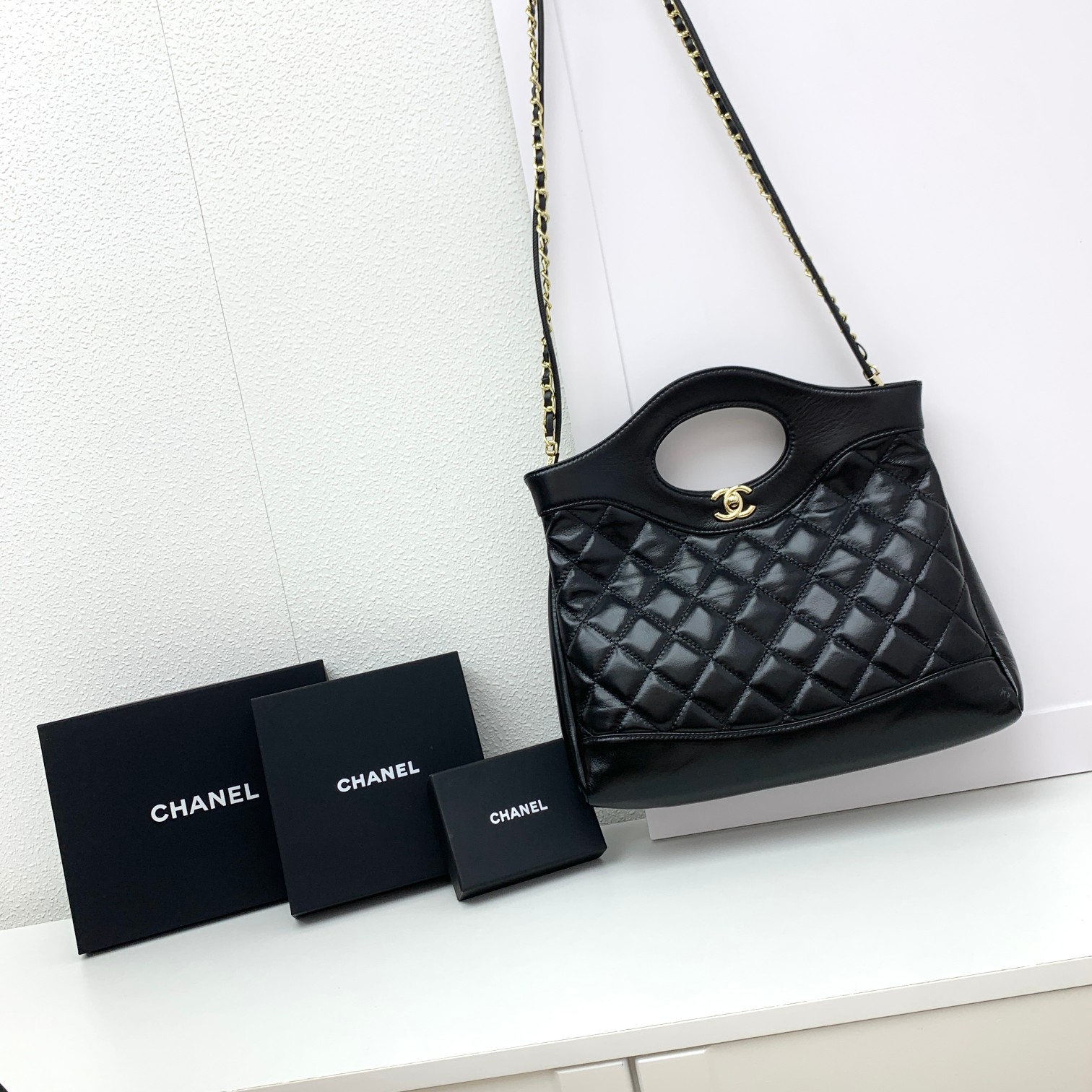 CC Inspired 31 Small Shopping Bag Black - Bag - Gorchic - $141.99