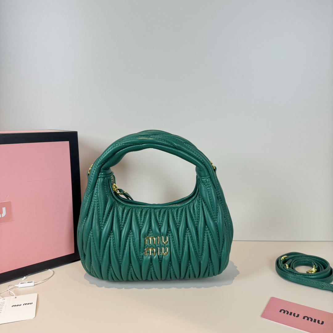 MU Wander matelassé nappa leather hobo bag handbag - Bag - Gorchic - $114.99