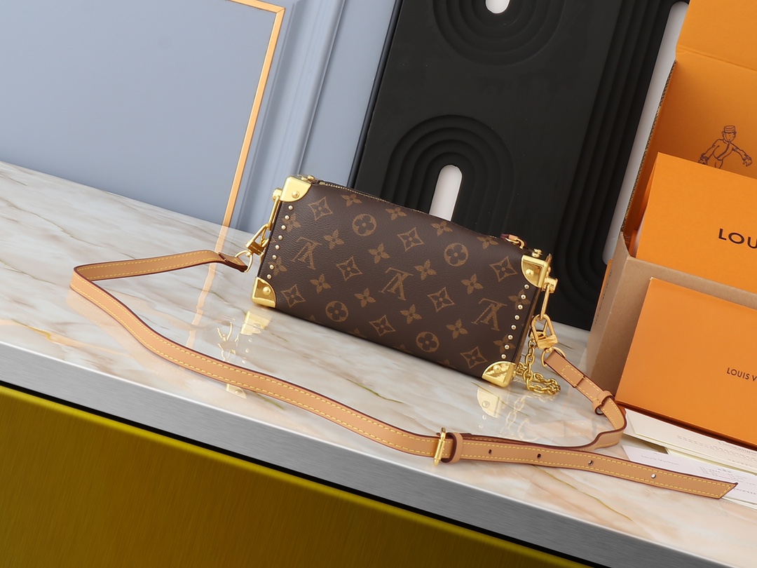 Designer Monogram Side Trunk PM Brown And Beige - Bag - Gorchic - $137.99