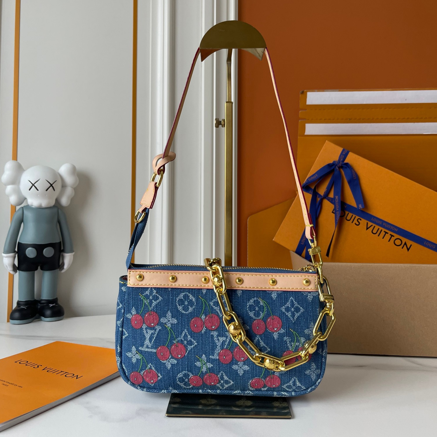Designer Monogram x Murakami x TM Pochette Denim Accessoires Bag - Gorchic - $119.99