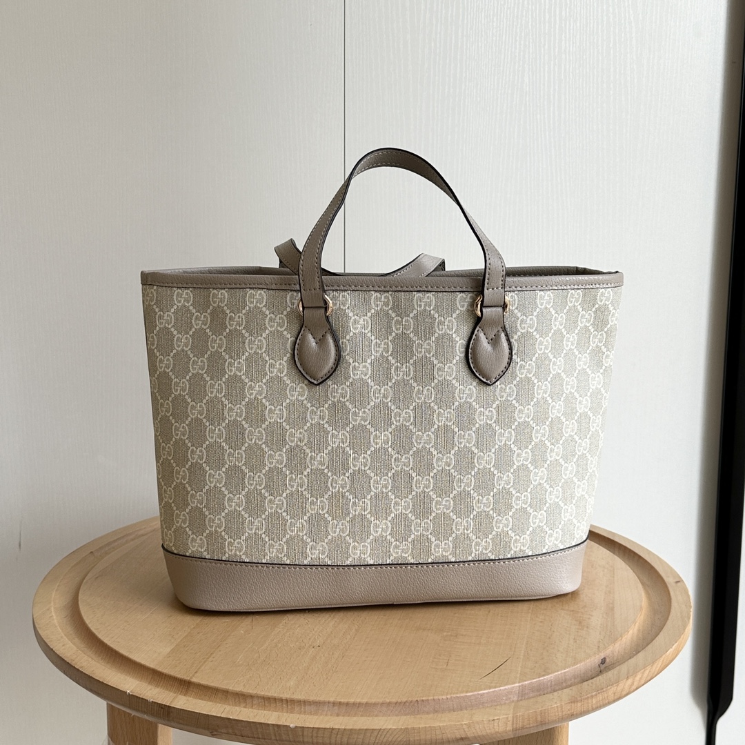 Double-G Ophidia Large Tote Bag - Oatmeal Bag - Gorchic - $135.99