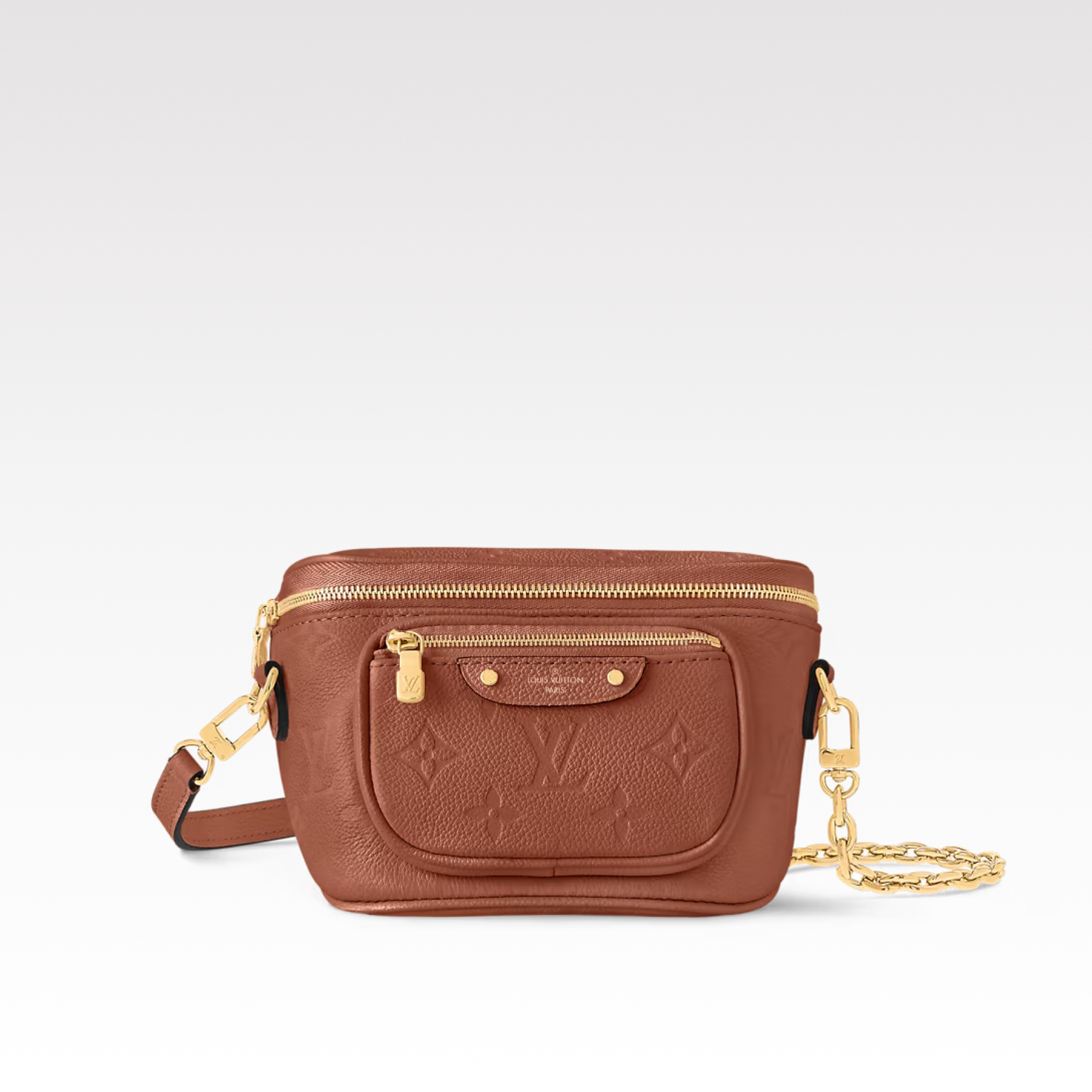 Designer Monogram Mini Bumbag Brown Bag - Gorchic - $117.99
