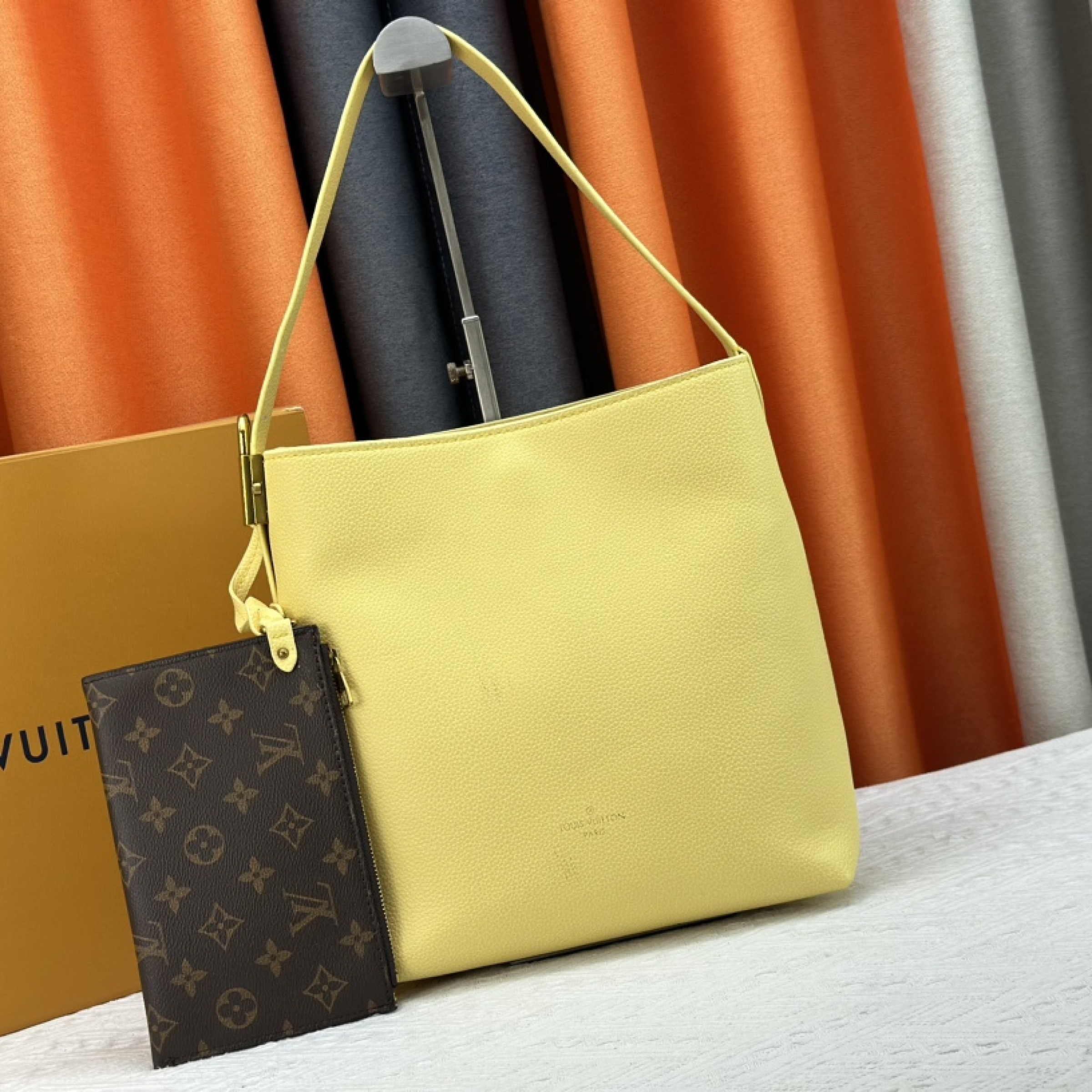 Designer Monogram Low Key Hobo PM Bag in Yellow - Bag - Gorchic - $139.99
