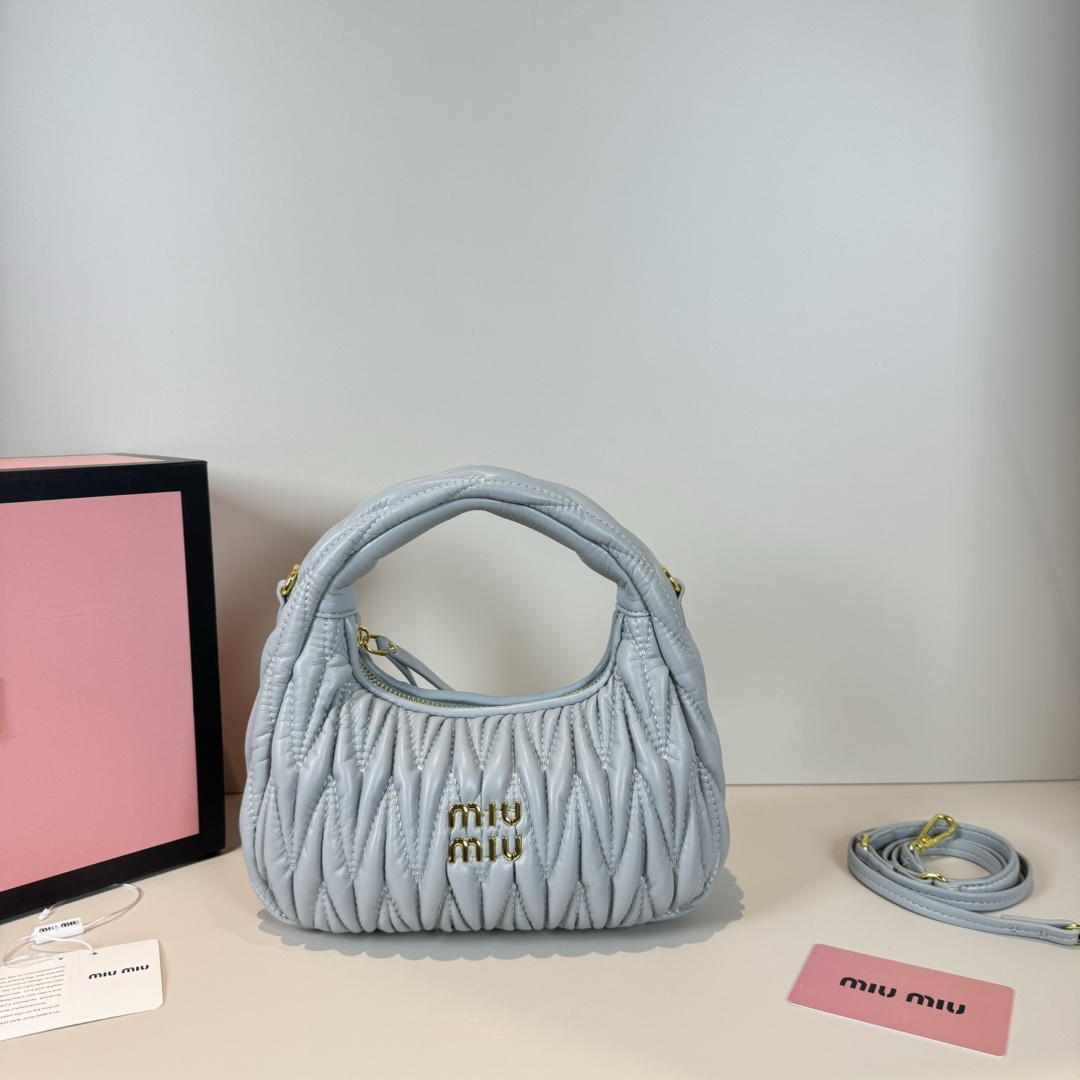 MU Wander matelassé nappa leather hobo bag handbag - Bag - Gorchic - $114.99