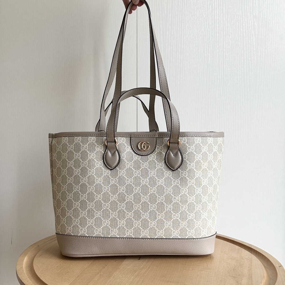 Double-G Ophidia Large Tote Bag - Oatmeal Bag - Gorchic - $135.99