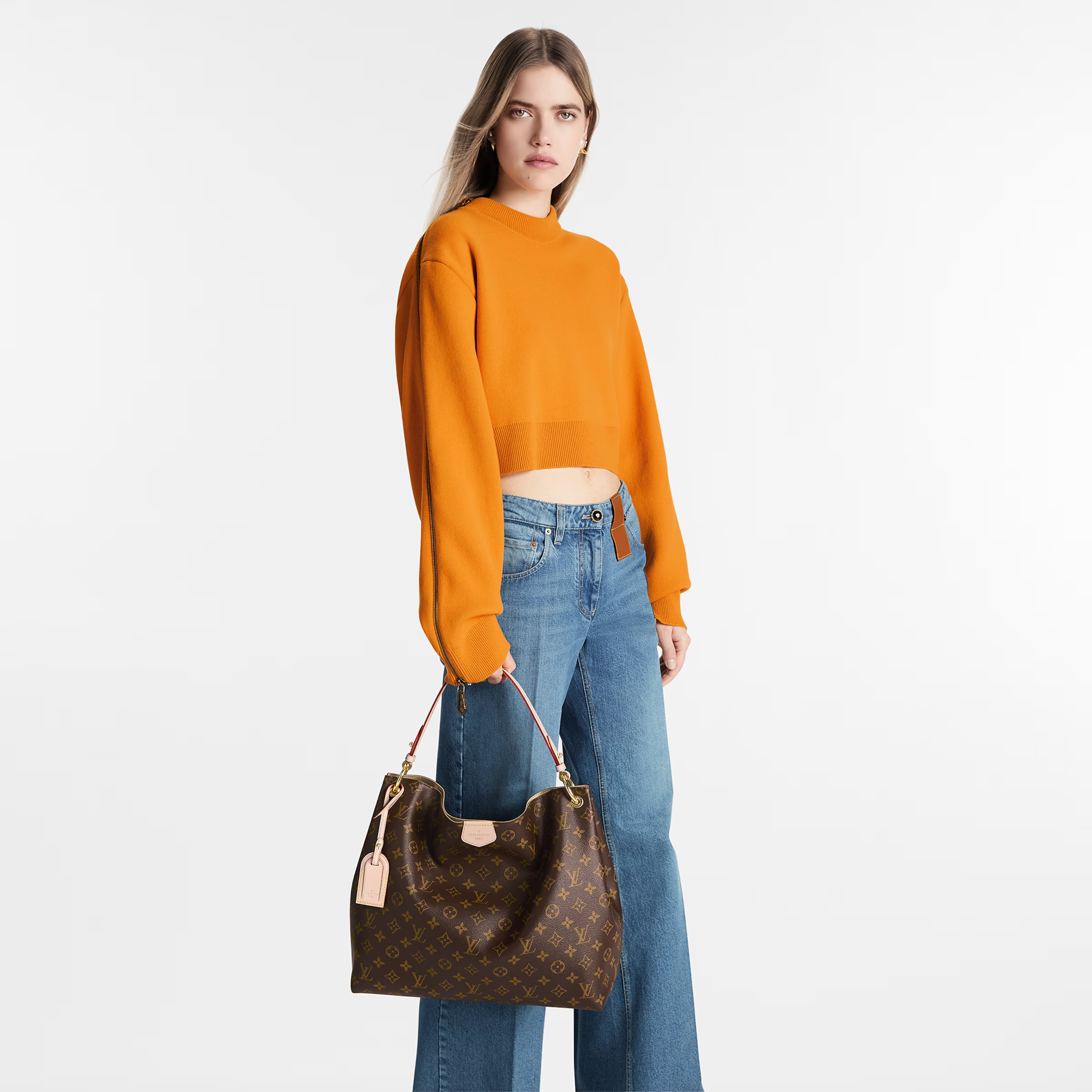 Designer Monogram Graceful PM Monogram Canvas Shoulder Bag - Gorchic - $116.99