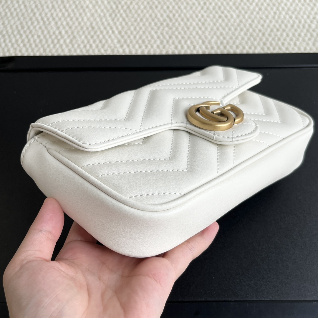 Double-G GG Marmont matelassé leather super mini bag - Gorchic - $129.99