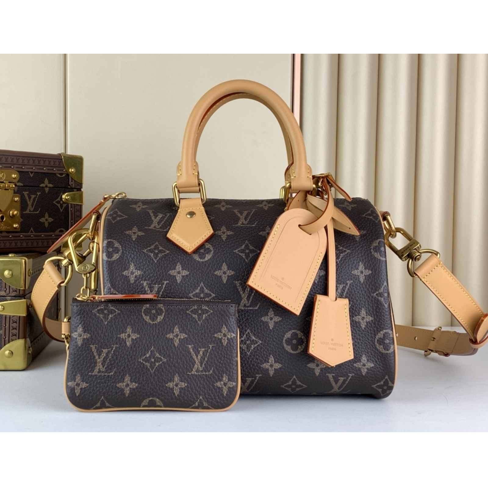 Designer Monogram SPEEDY P9 BANDOULIERE 25 HANDBAG - Bag - Gorchic - $143.99