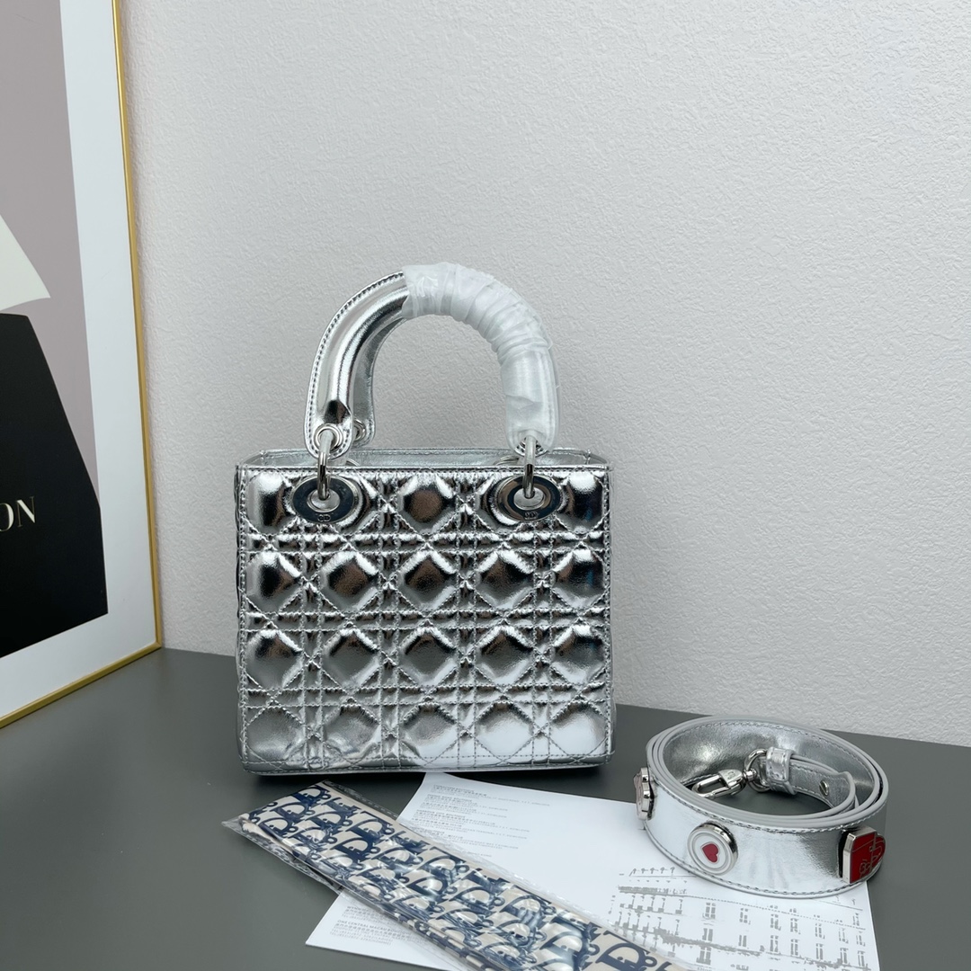 D Inspired Small Lady D Inspired Bag Cannage Calfskin - Bag - Gorchic - $167.99