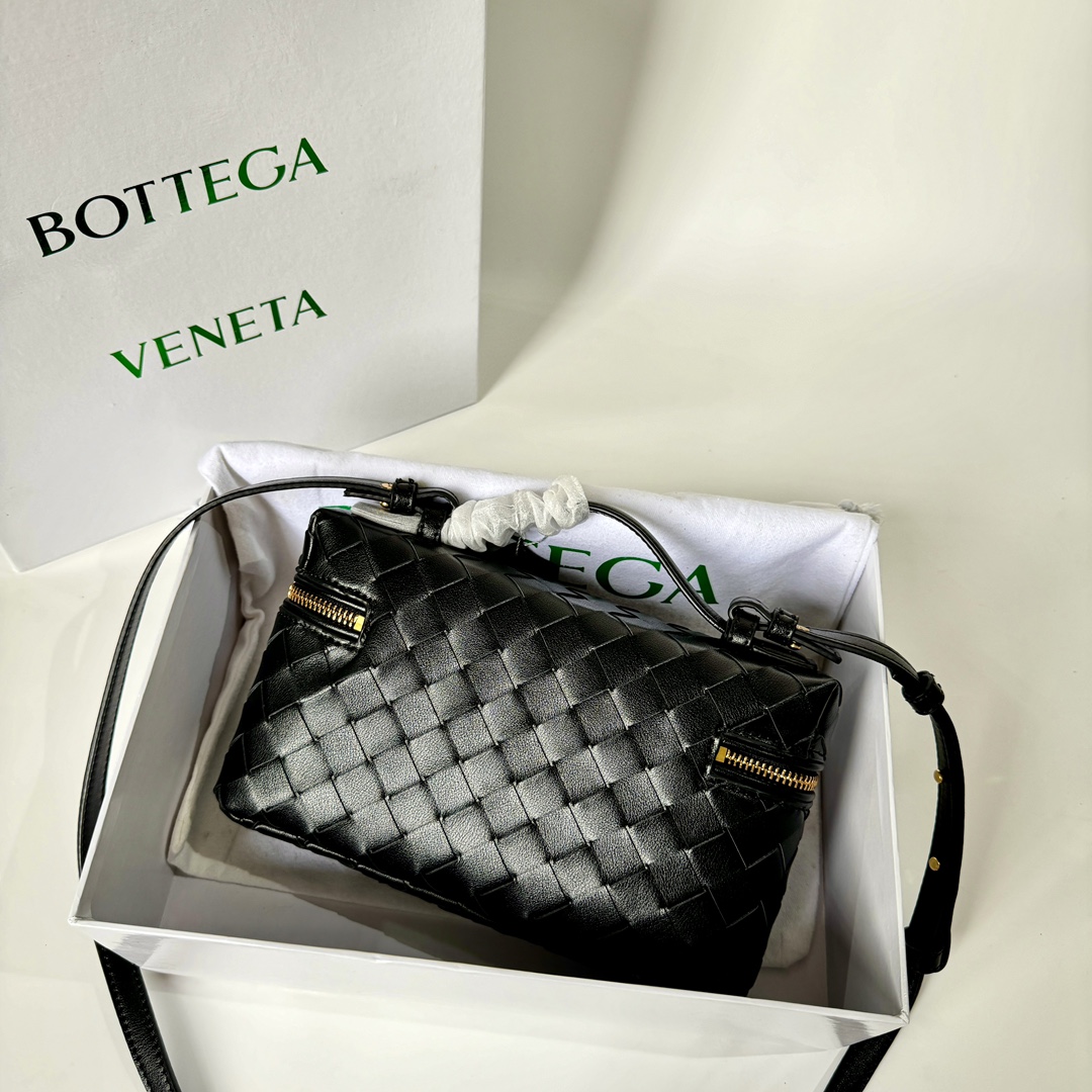 BV Bang Bang Vanity Case Black With Gold Clasp - Bag - Gorchic - $144.99