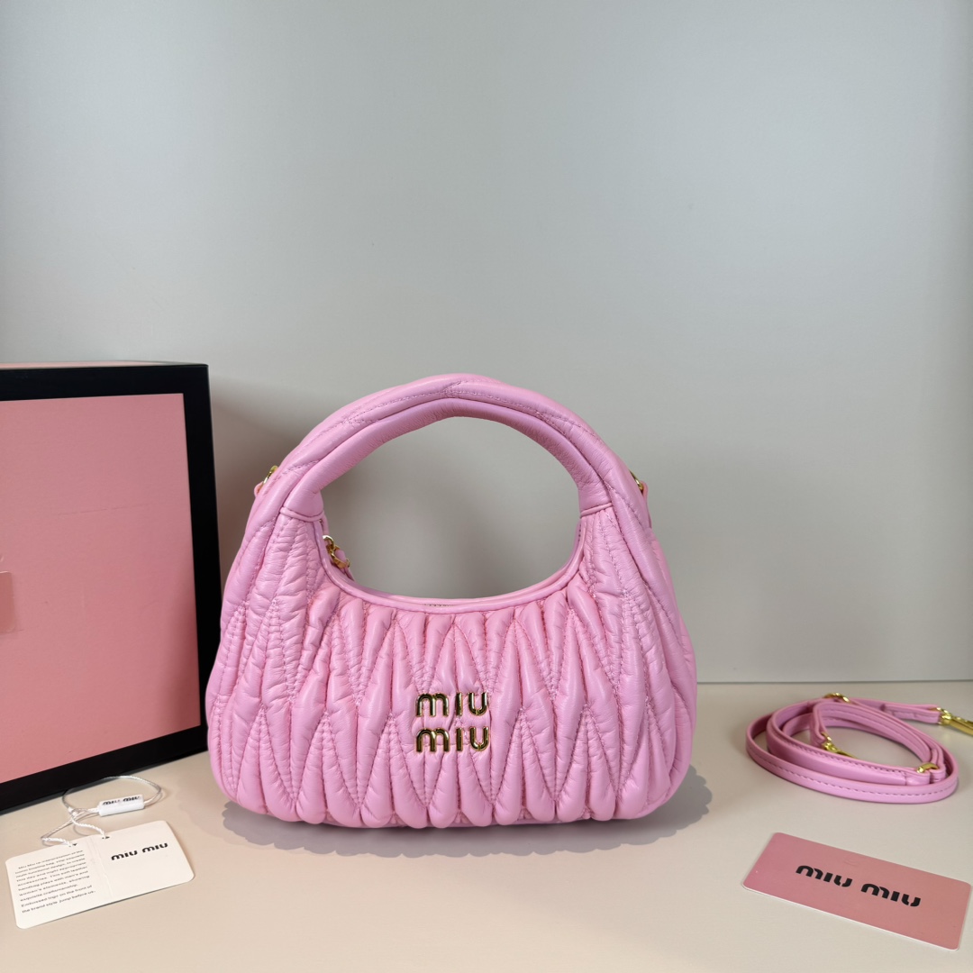 MU Wander matelassé nappa leather hobo bag handbag - Bag - Gorchic - $114.99