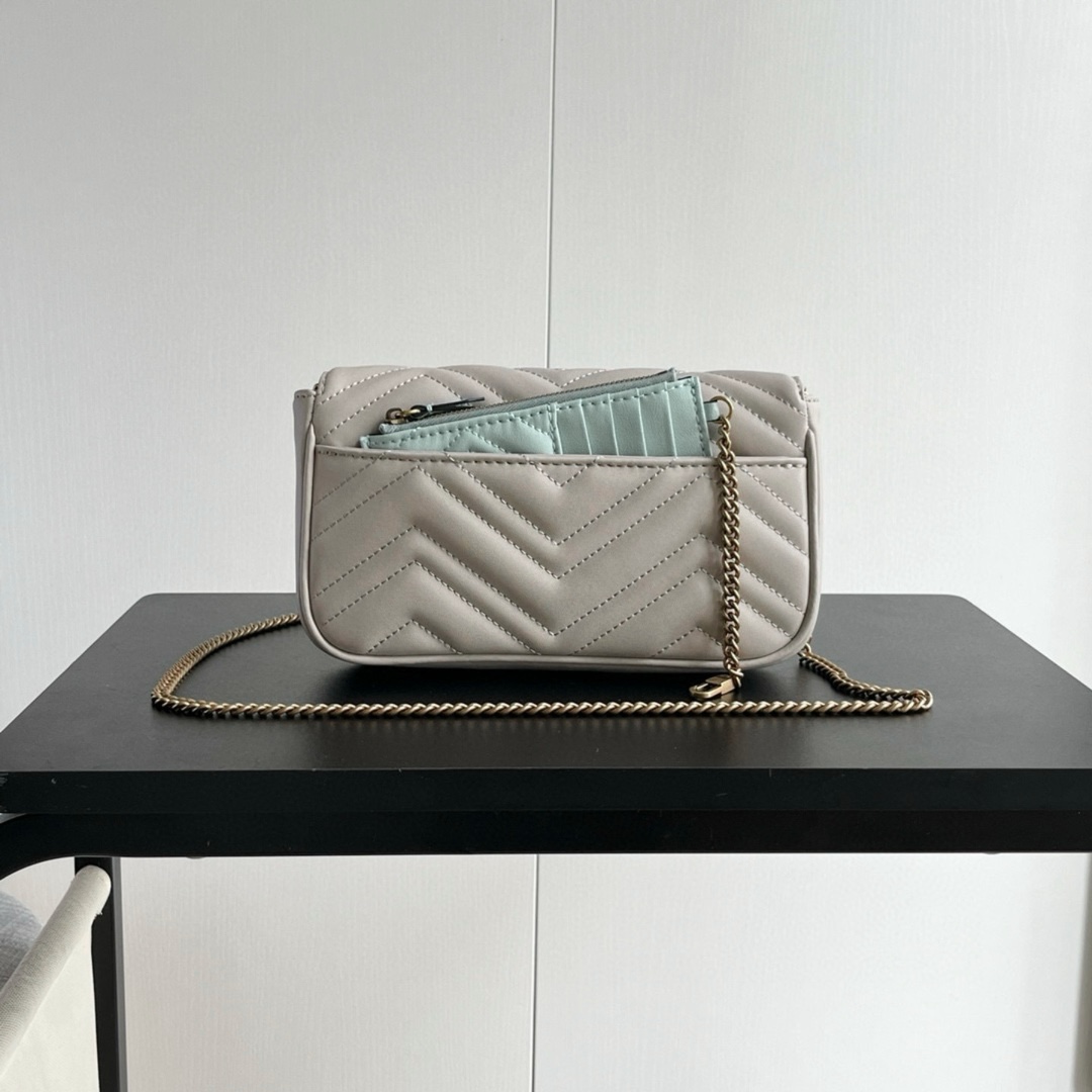 Double-G GG Marmont matelassé leather super mini bag - Gorchic - $129.99