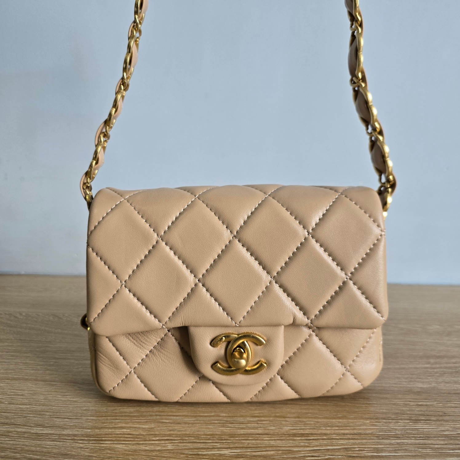 CC Inspired New 24K Small Underarm Bag - Khaki Bag - Gorchic - $136.99