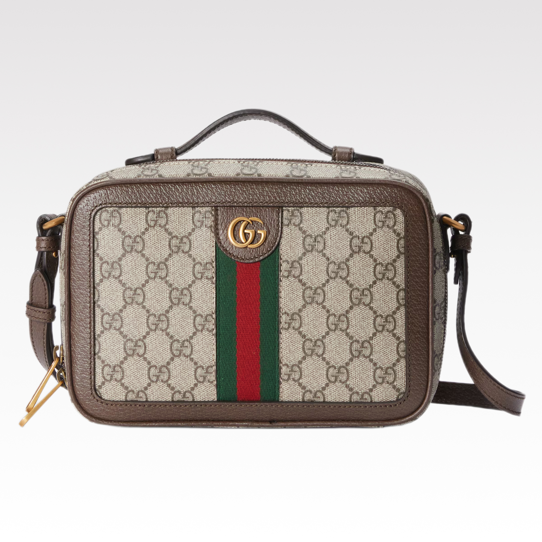Double-G Ophidia Crossbody Brown leathe Bag - Gorchic - $142.99