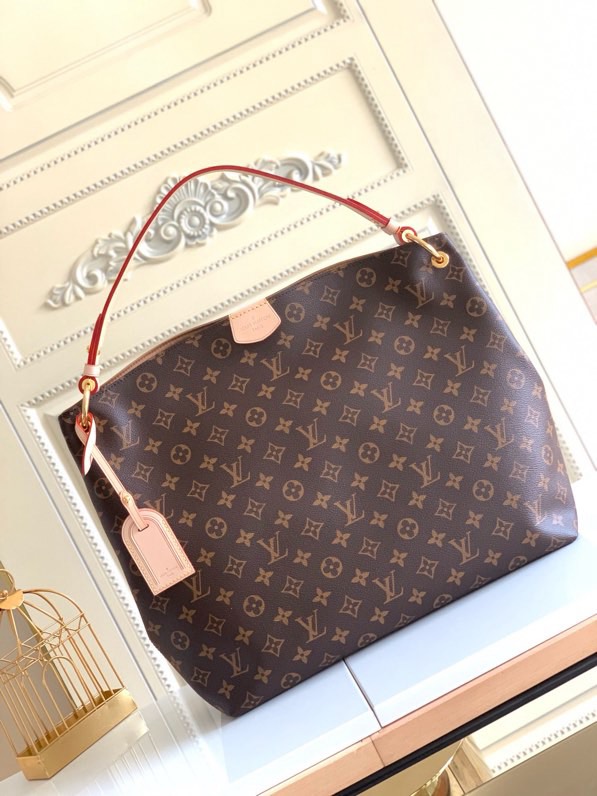 Designer Monogram Graceful MM Monogram Canvas Shoulder Bag - Gorchic - $120.99