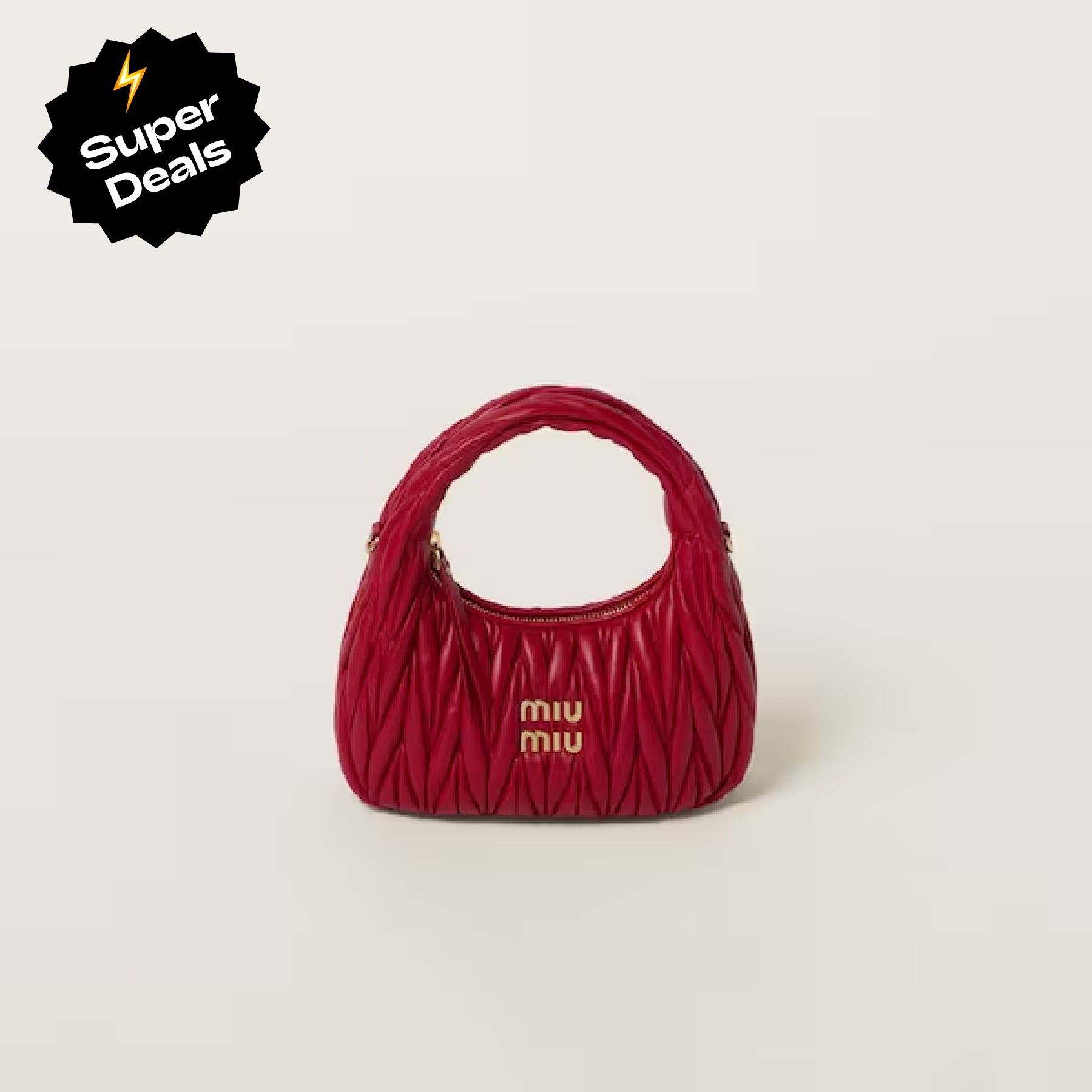MU Wander matelassé nappa leather hobo bag handbag - Bag - Gorchic - $114.99