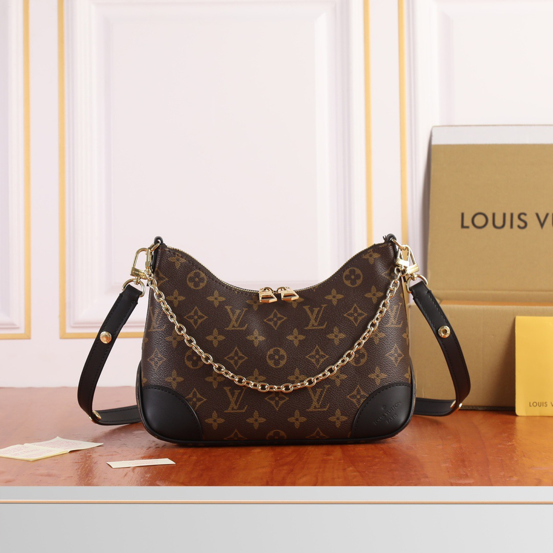 Designer Monogram Boulogne NM Black - Bag - Gorchic - $124.99