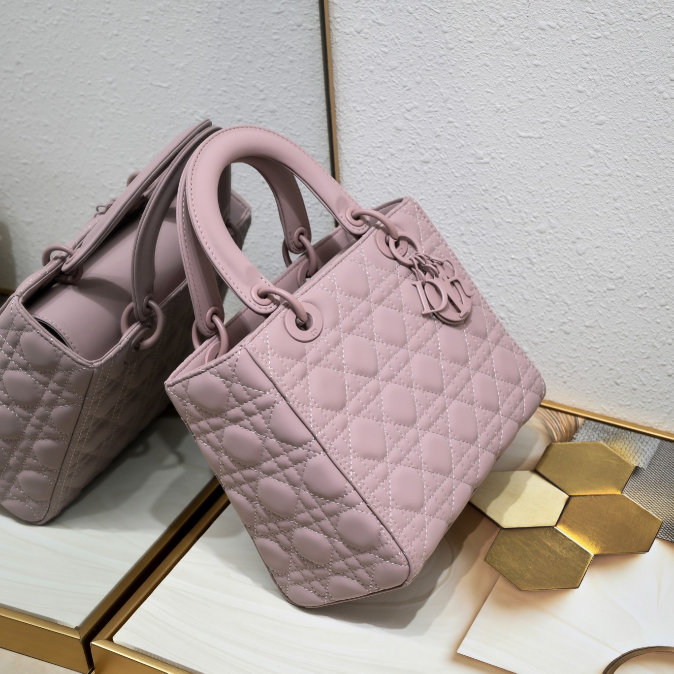 D Inspired Medium Lady D Inspired Bag Purple Ultramatte Calfskin - Bag - Gorchic - $146.99