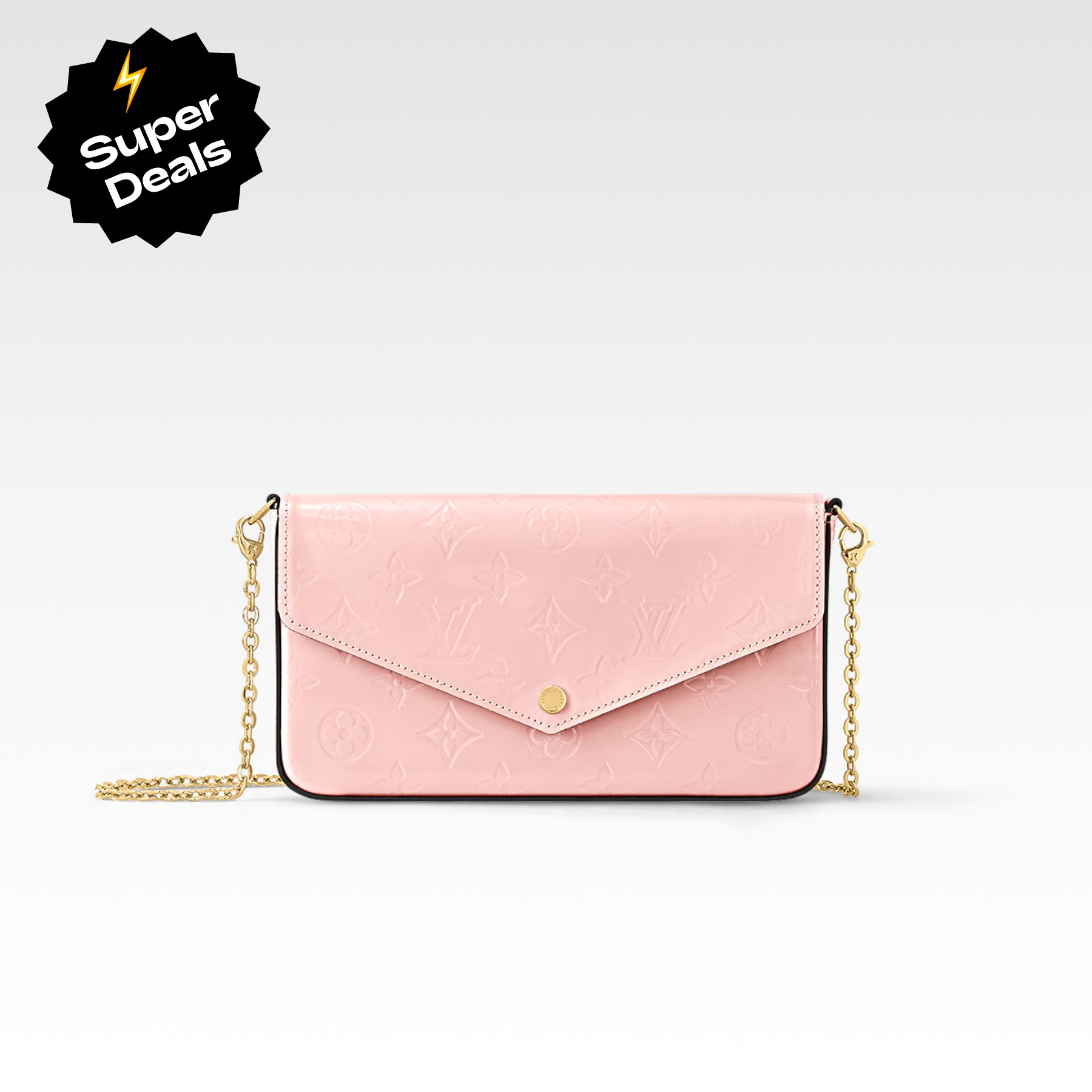 Designer Monogram Felicie Pochette Monogram Vernis Bag - Gorchic - $82.99