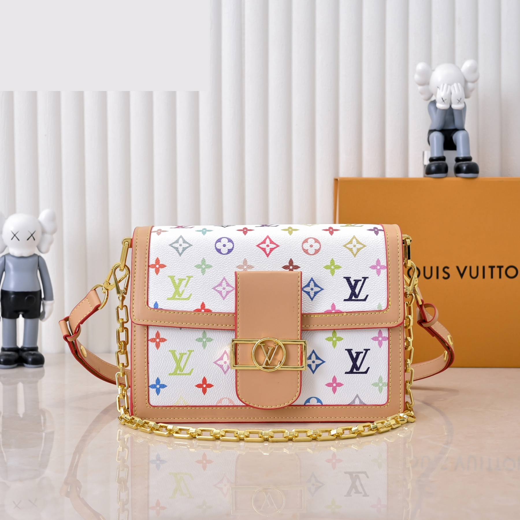 Designer Monogram x Murakami x TM Dauphine MM Bag - Gorchic - $142.99