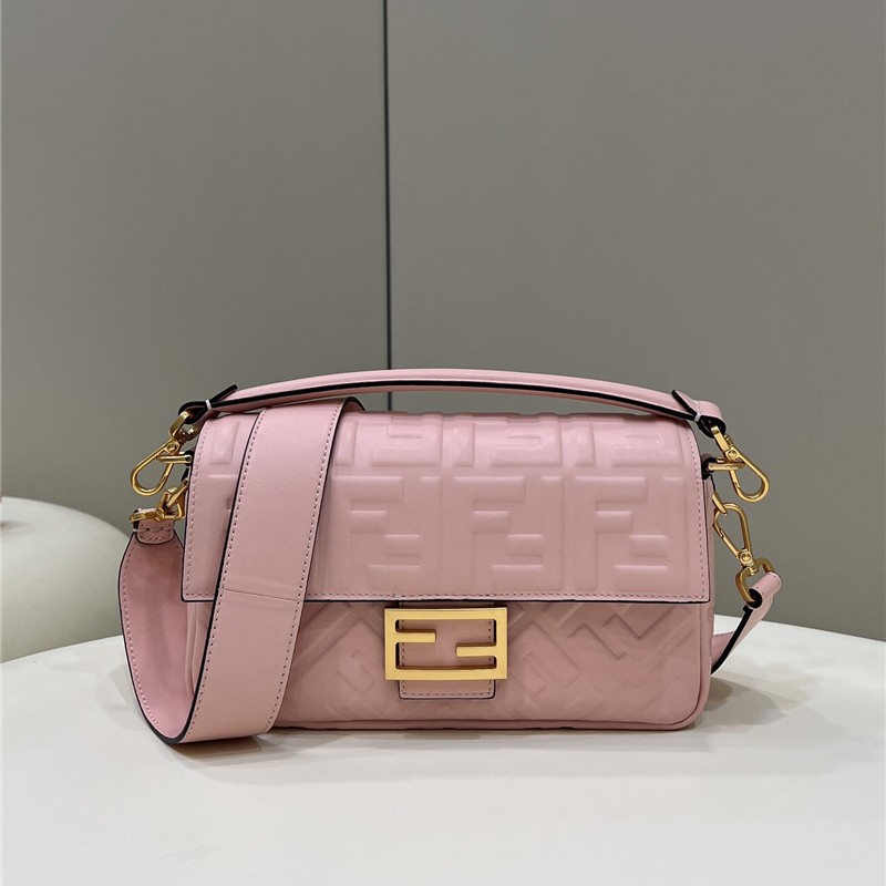 FD Embossed Baguette Bag - Gorchic - $138.99
