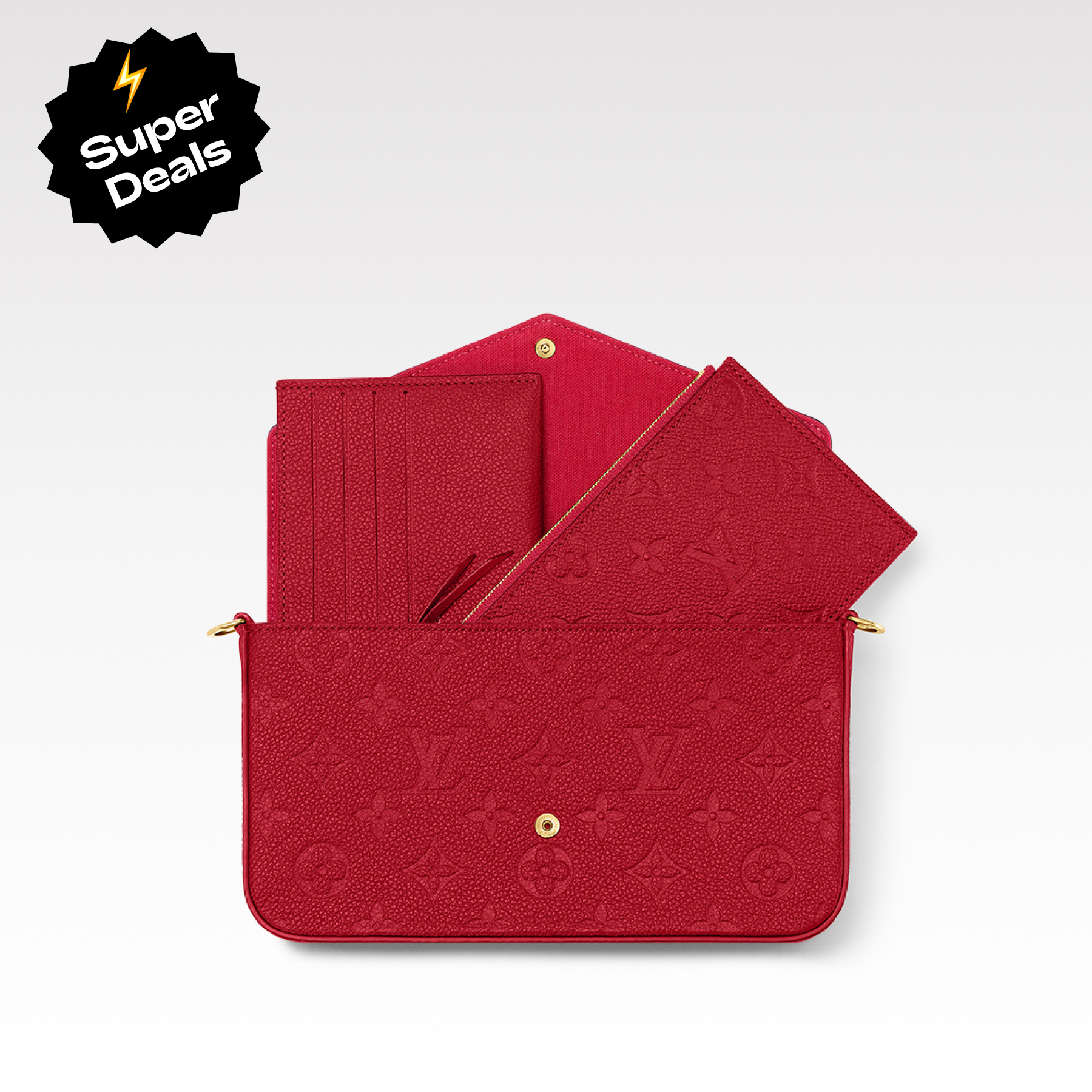 Designer Monogram Pochette Felicie clutch bag - Gorchic - $82.99