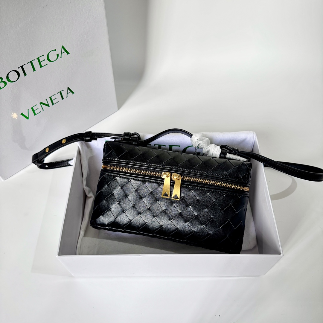 BV Bang Bang Vanity Case Black With Gold Clasp - Bag - Gorchic - $144.99
