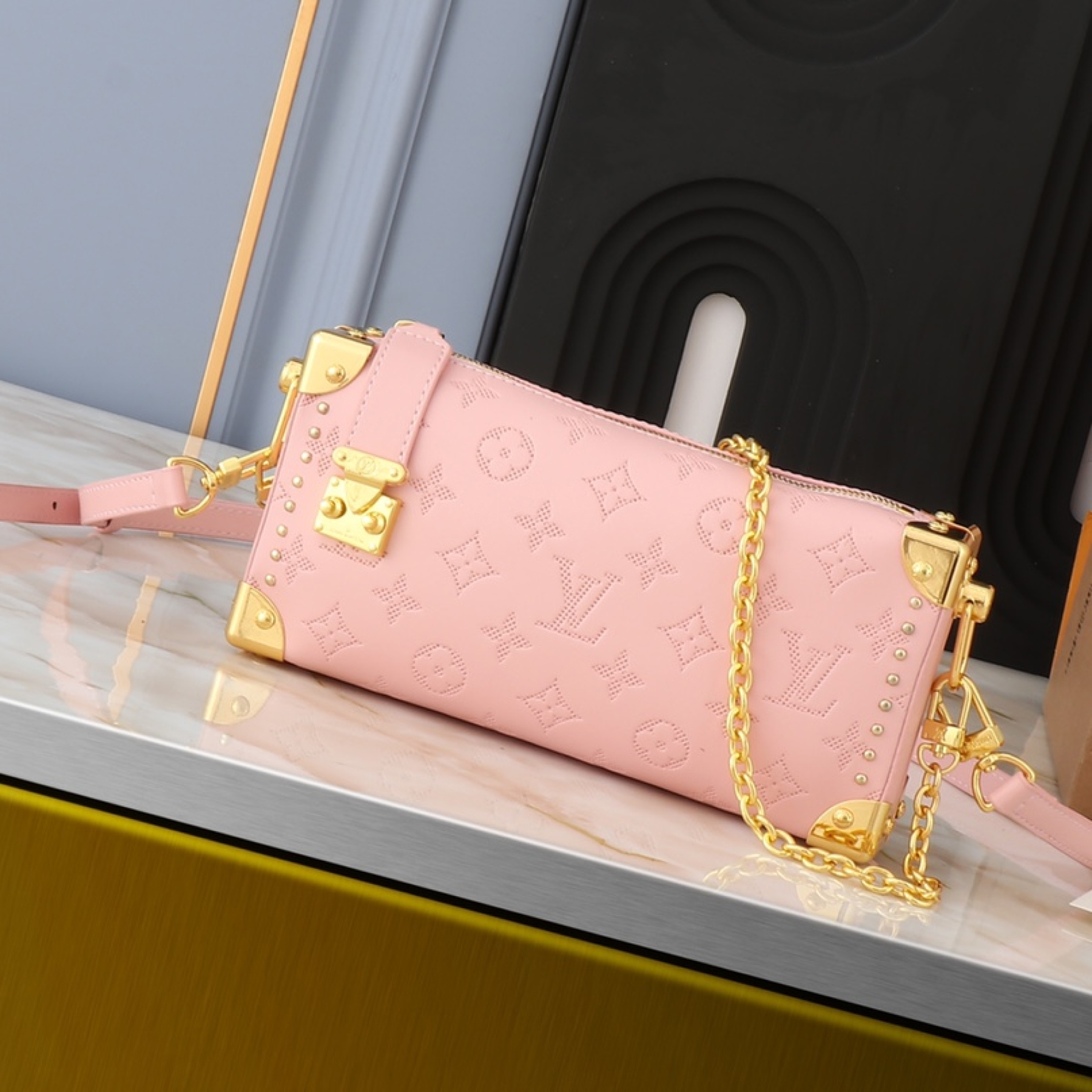 Designer Monogram Side Trunk PM Pink - Bag - Gorchic - $137.99