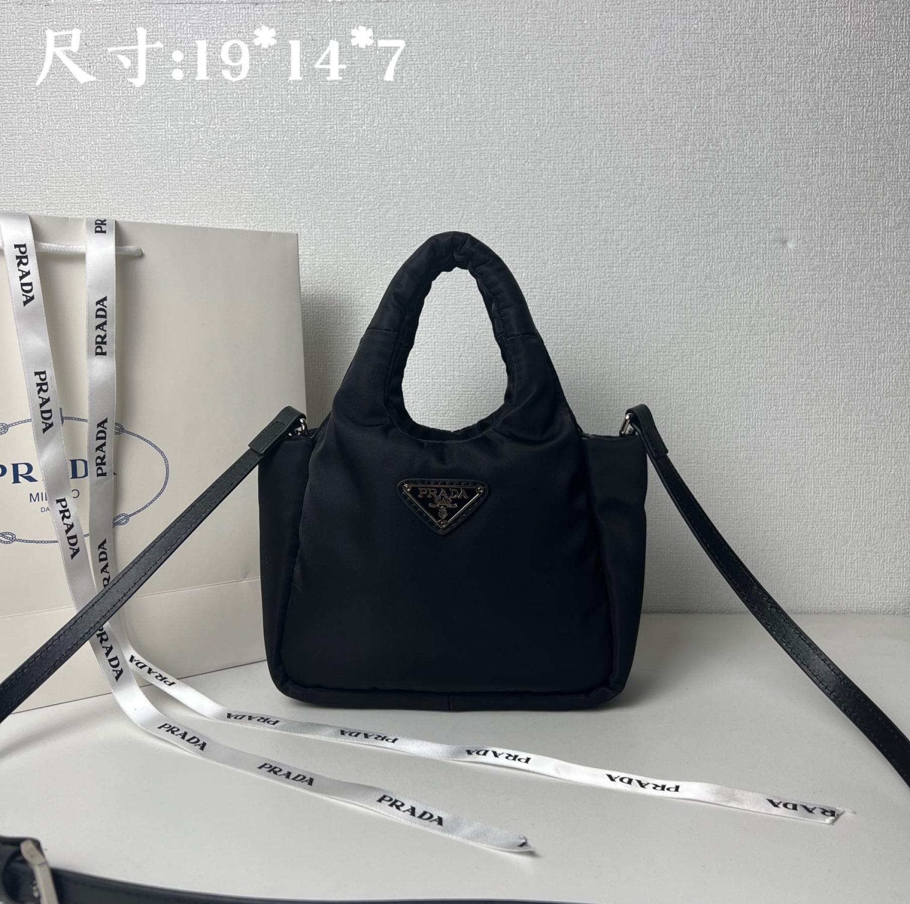Saffiano texture Nylon Cotton Small Tote Bag - Gorchic - $130.99