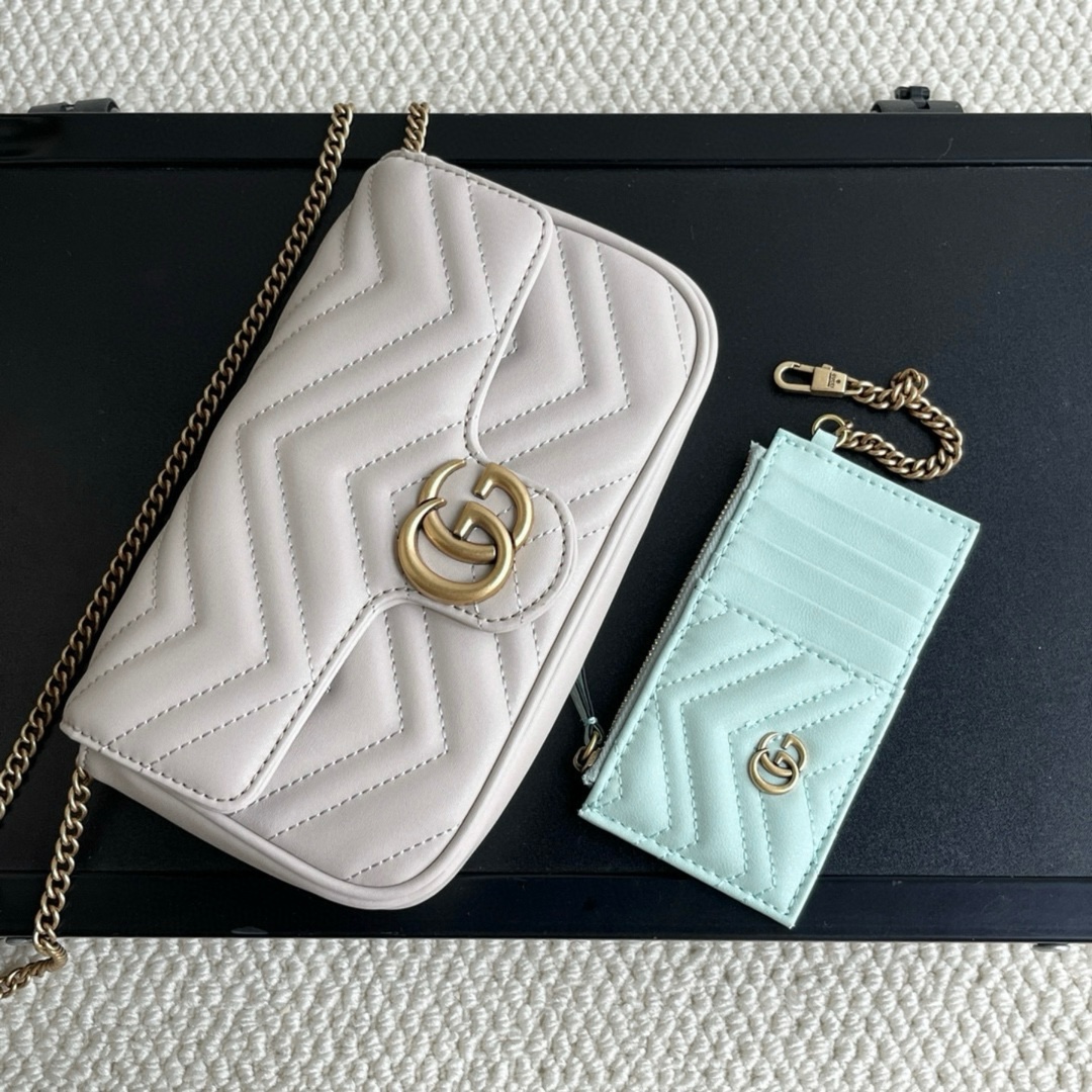 Double-G GG Marmont matelassé leather super mini bag - Gorchic - $129.99