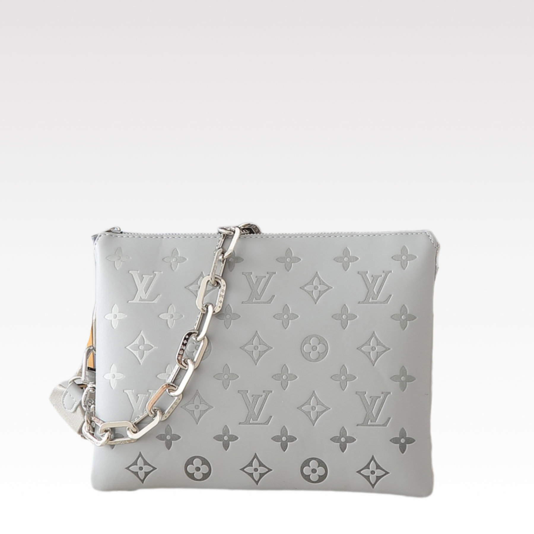 Designer Monogram Coussin Grey Small Handbag - Gorchic - $135.99