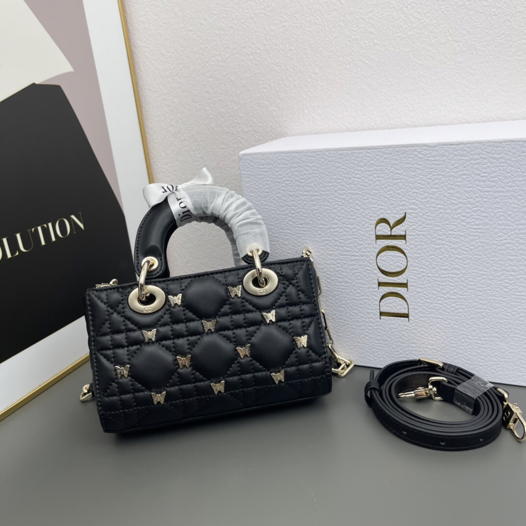 D Inspired Lady D Inspired Butterfly Rivet Calfskin Bags - Bag - Gorchic - $174.99