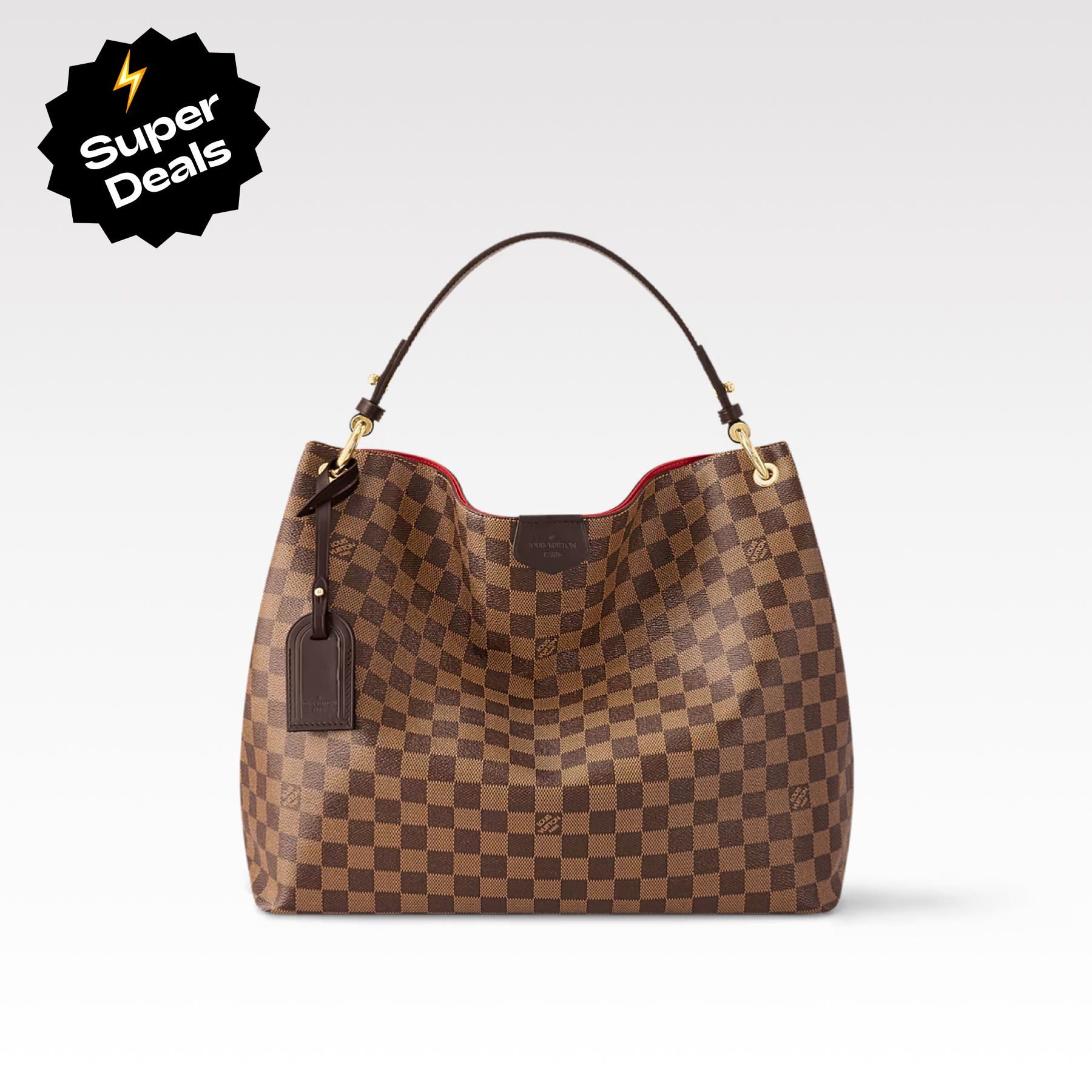 Designer Monogram Graceful MM Damier Ebene Canvas Shoulder Bag-Ebene Bag - Gorchic - $120.99