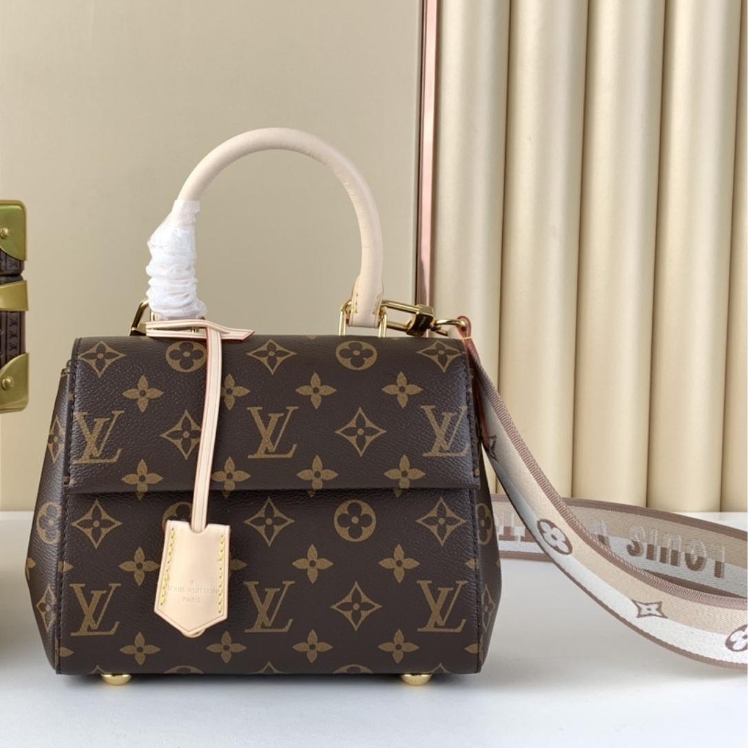 Designer Monogram Cluny Mini Monogram Canvas Tote Bag - Gorchic - $128.99