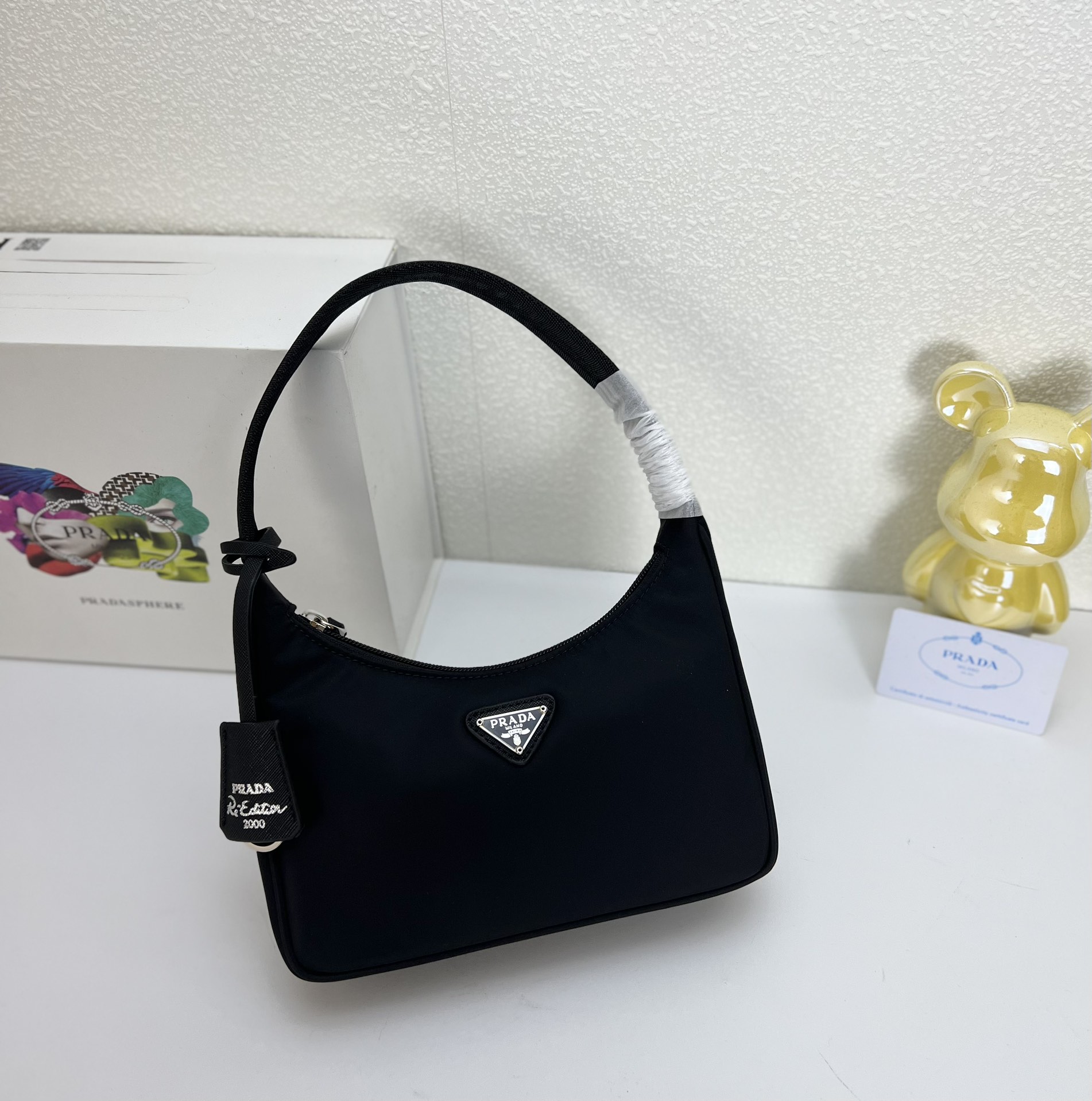 Saffiano texture Hobo Medieval Moon Bag - Black Bag - Gorchic - $93.99