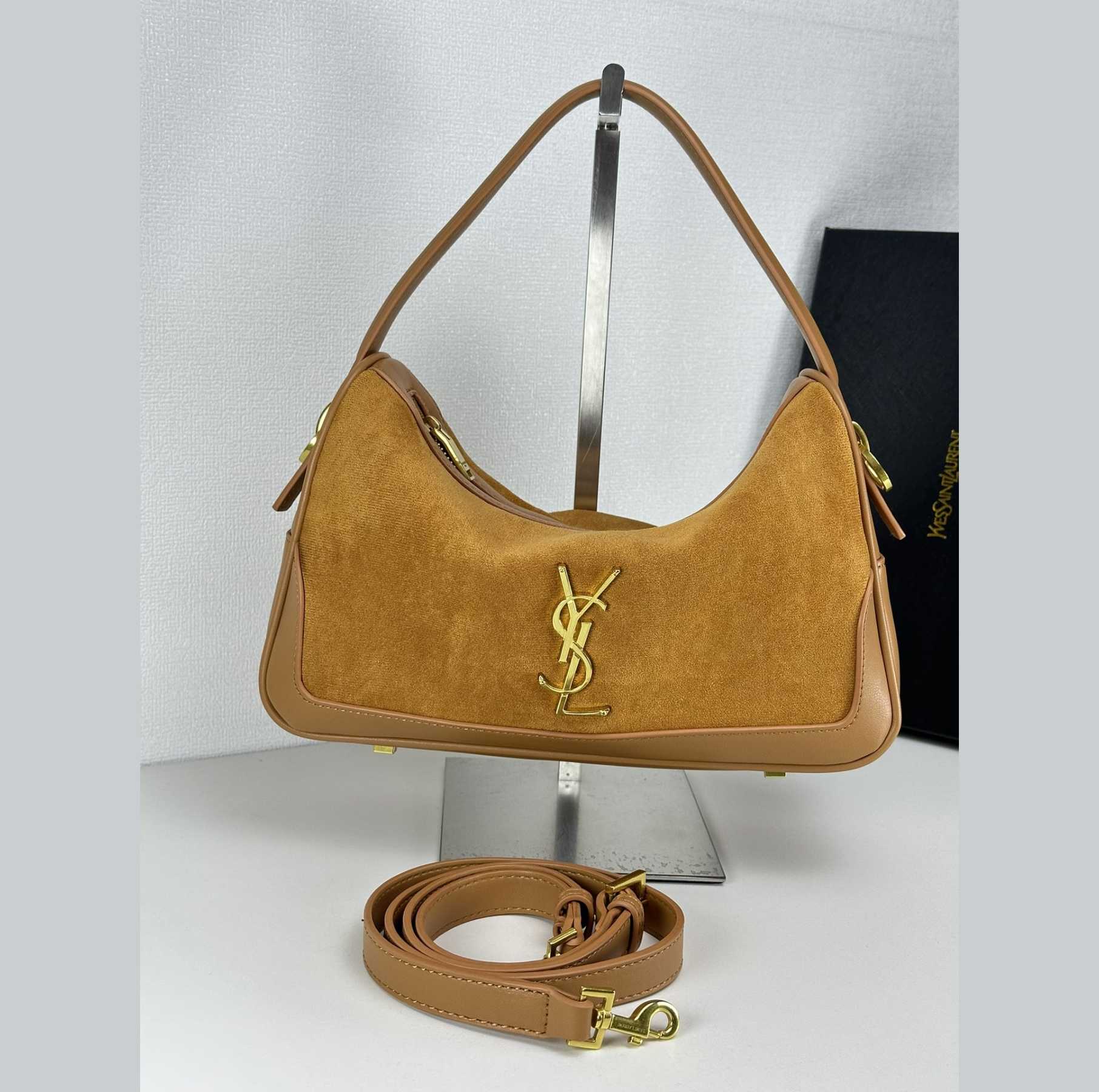 Lady Designer Fashion Vintage Bowling Bag - Camel Frosted Leather Bag - Gorchic - $135.99